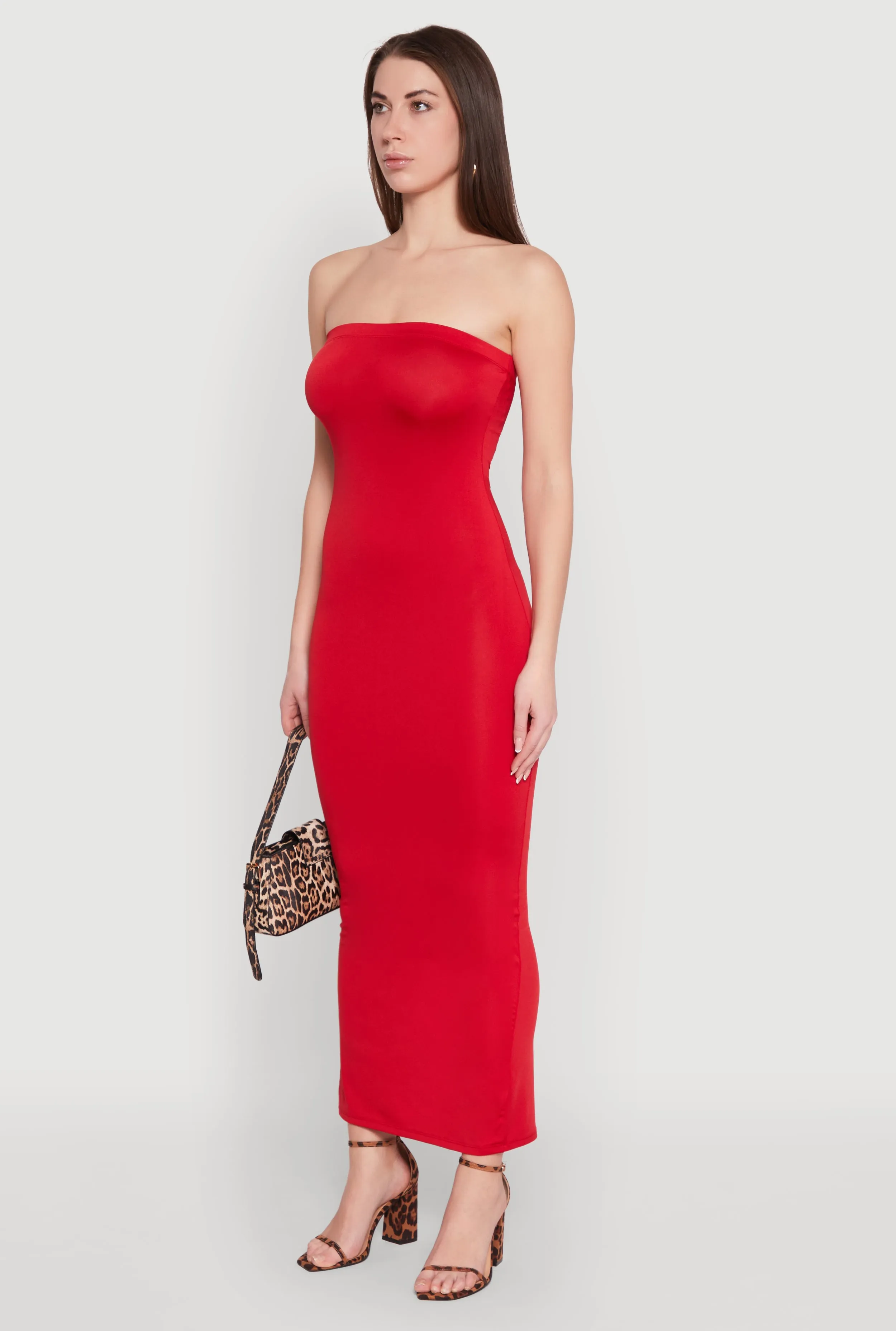 Slit Back Maxi Tube Dress sold by Rainbow product image thumbnail 3