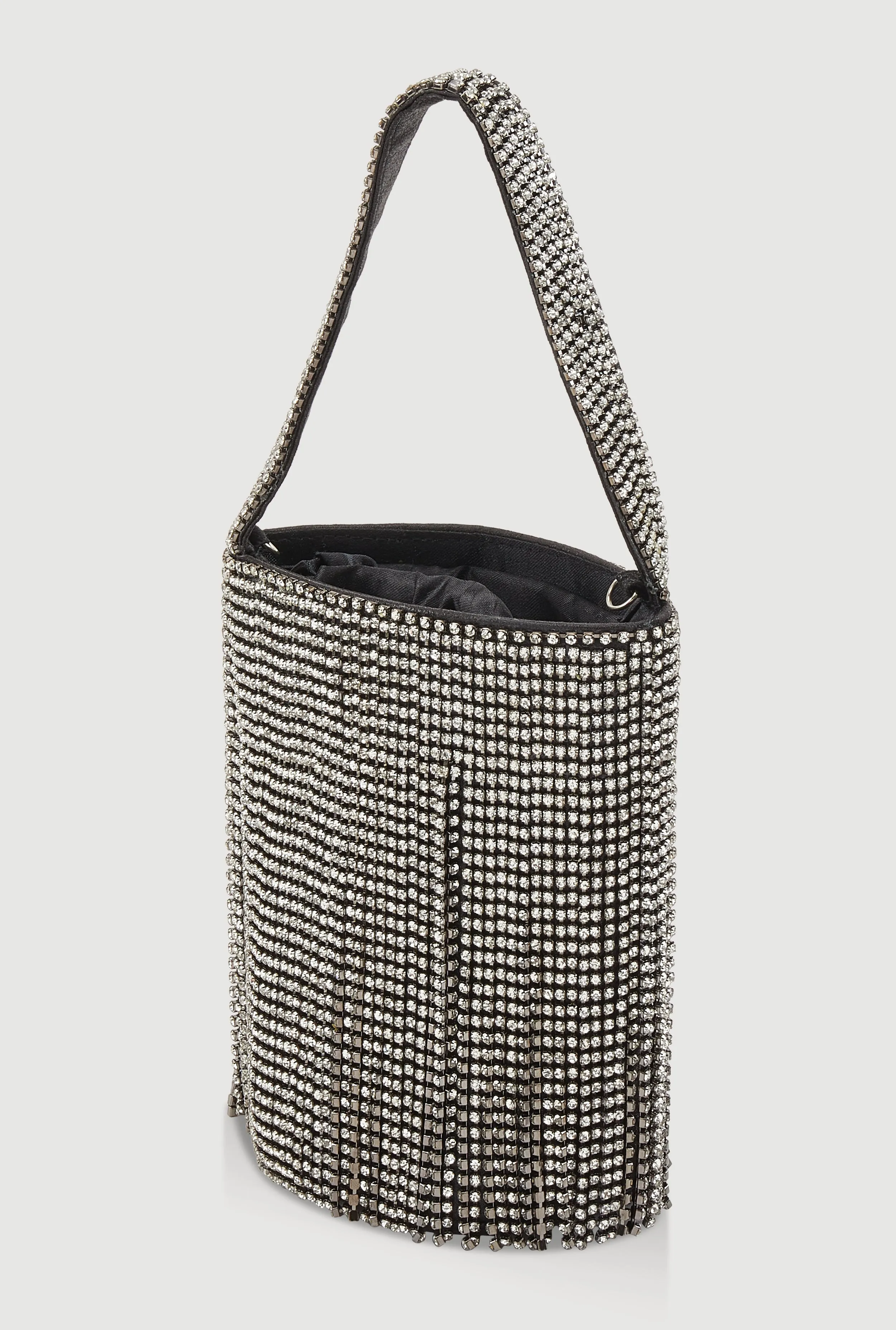 Rhinestone Fringe Crossbody Bucket Bag sold by Rainbow product image thumbnail 5