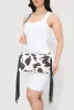 Cow Print Fringe Crossbody Clutch Bag sold by Rainbow