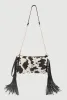 Cow Print Fringe Crossbody Clutch Bag sold by Rainbow