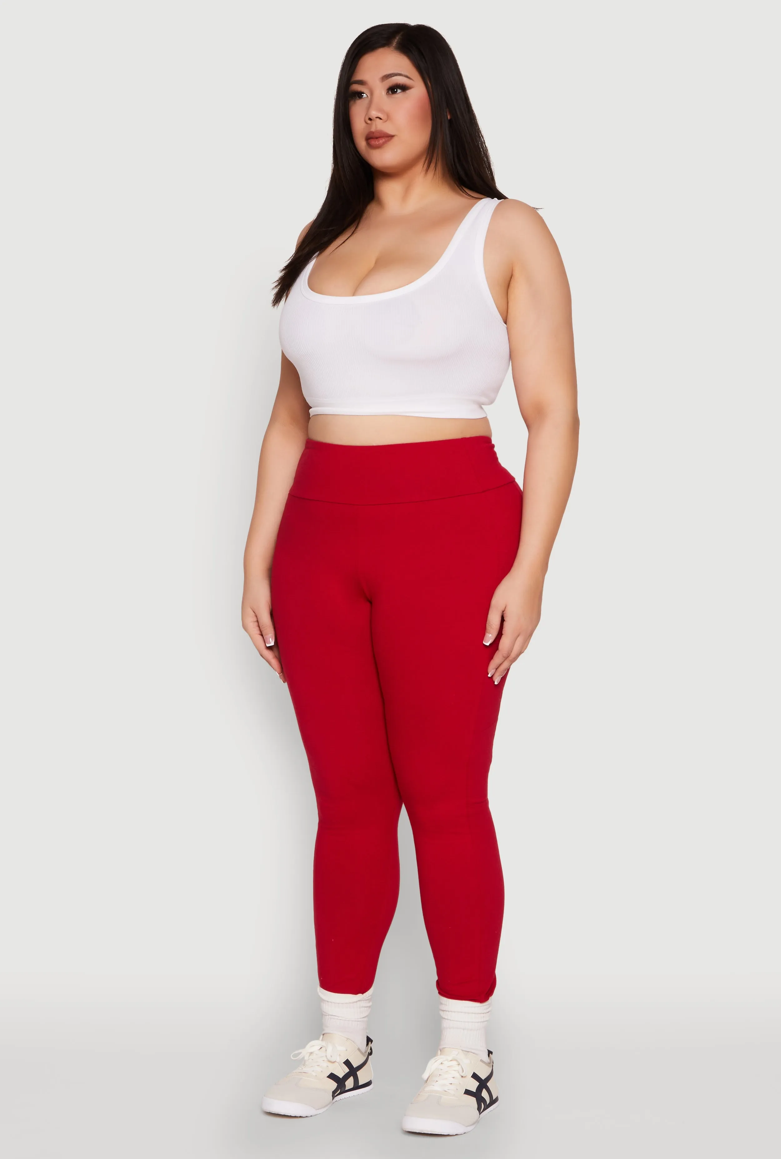 Plus Size Side Pocket High Waisted Leggings sold by Rainbow product image thumbnail 3