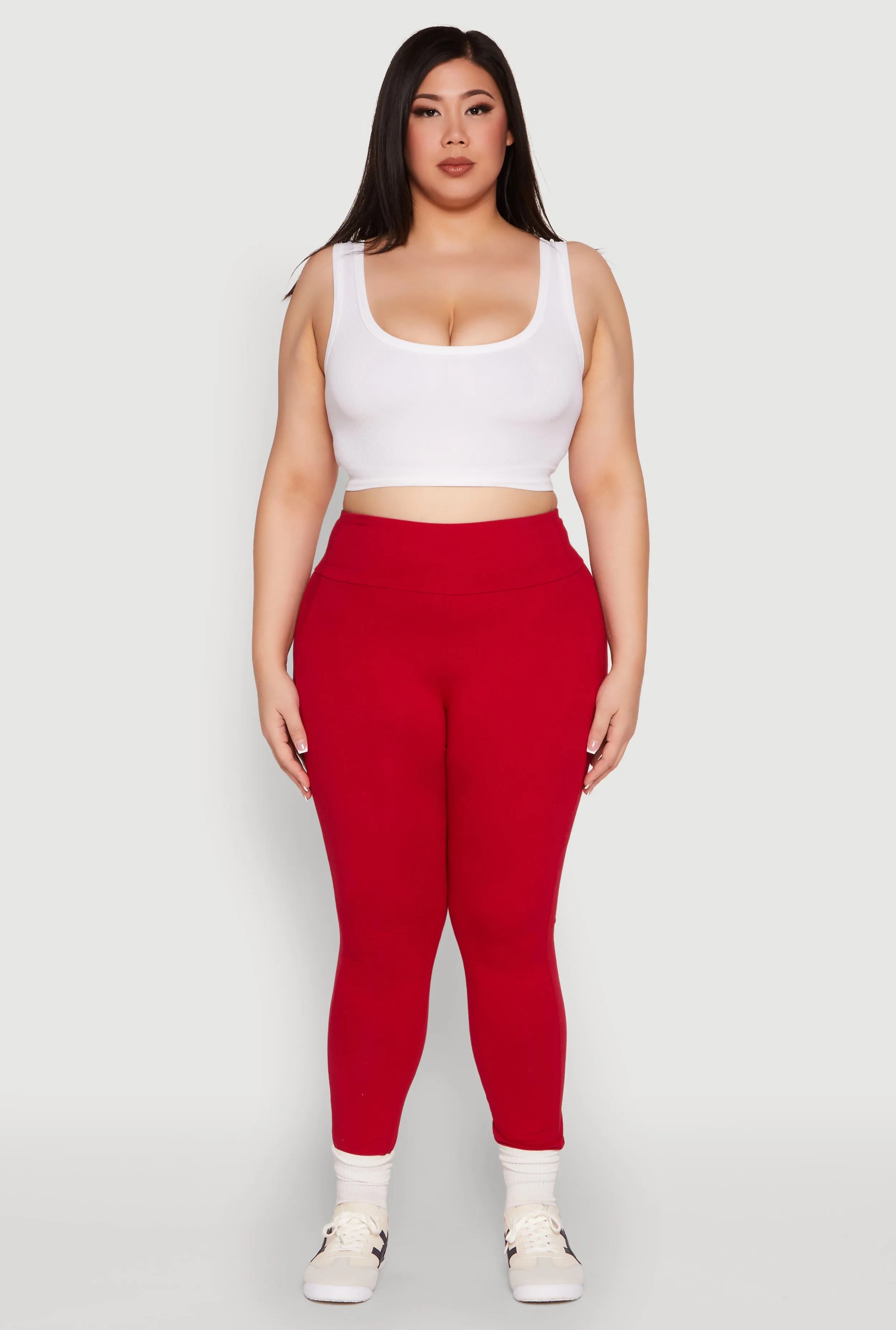 Plus Size Side Pocket High Waisted Leggings sold by Rainbow product image thumbnail 2