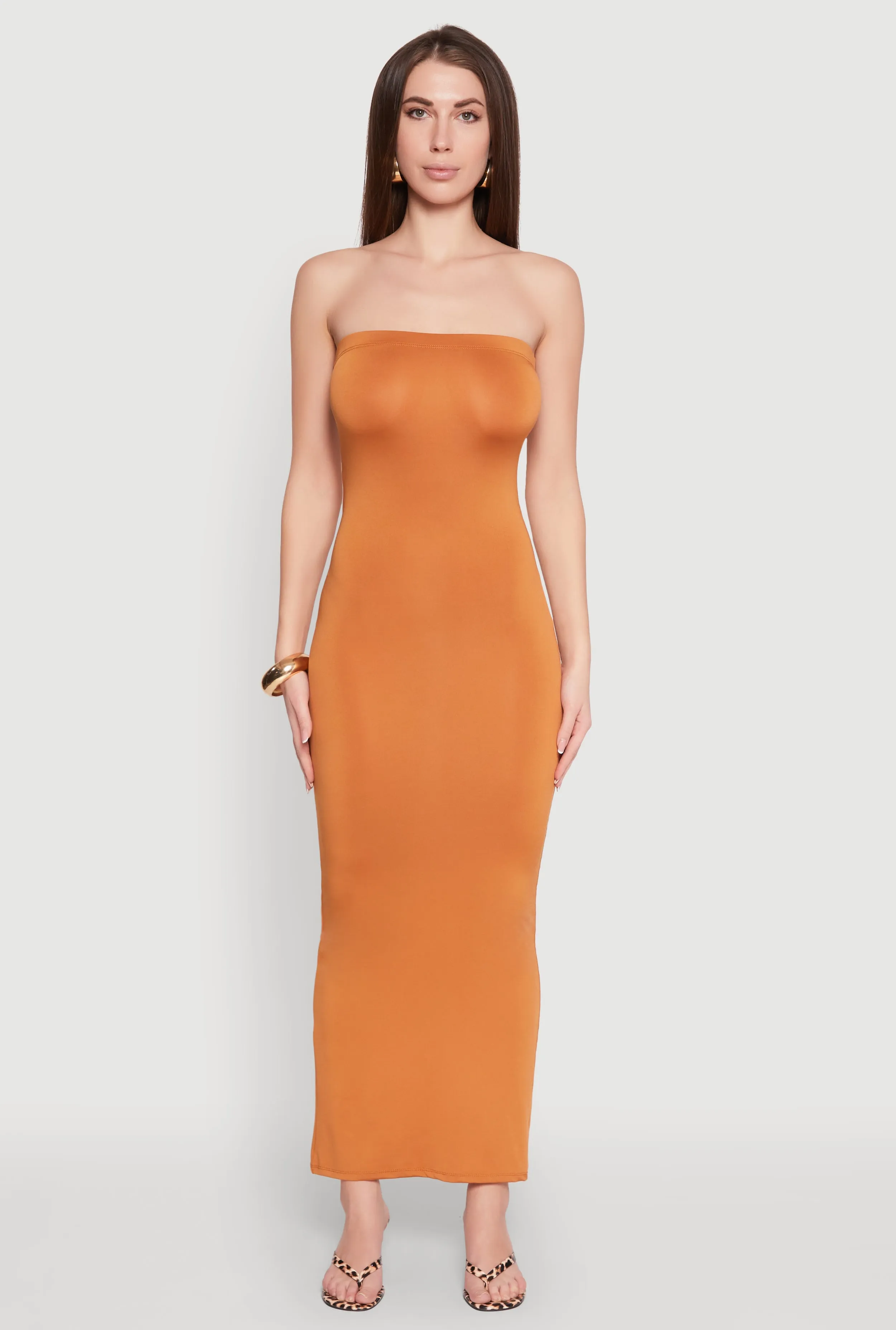 Slit Back Maxi Tube Dress sold by Rainbow product image thumbnail 2