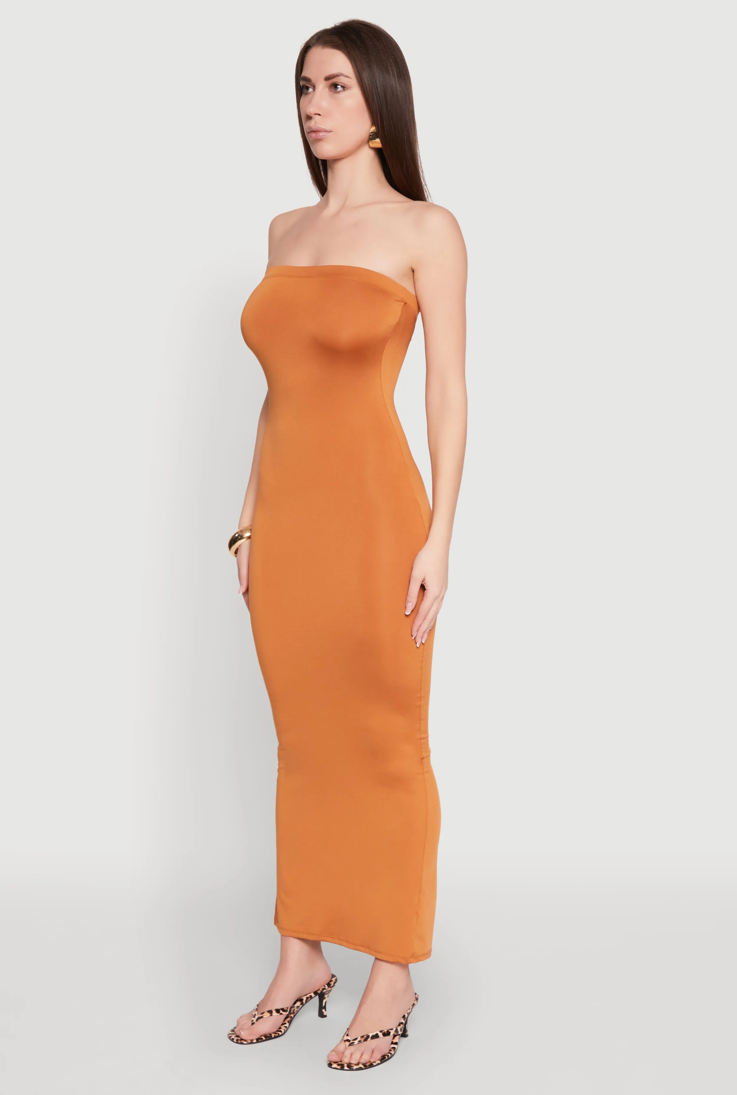 Slit Back Maxi Tube Dress sold by Rainbow product image thumbnail 3