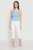 Crochet Trim Rib Knit Tank Top sold by Rainbow