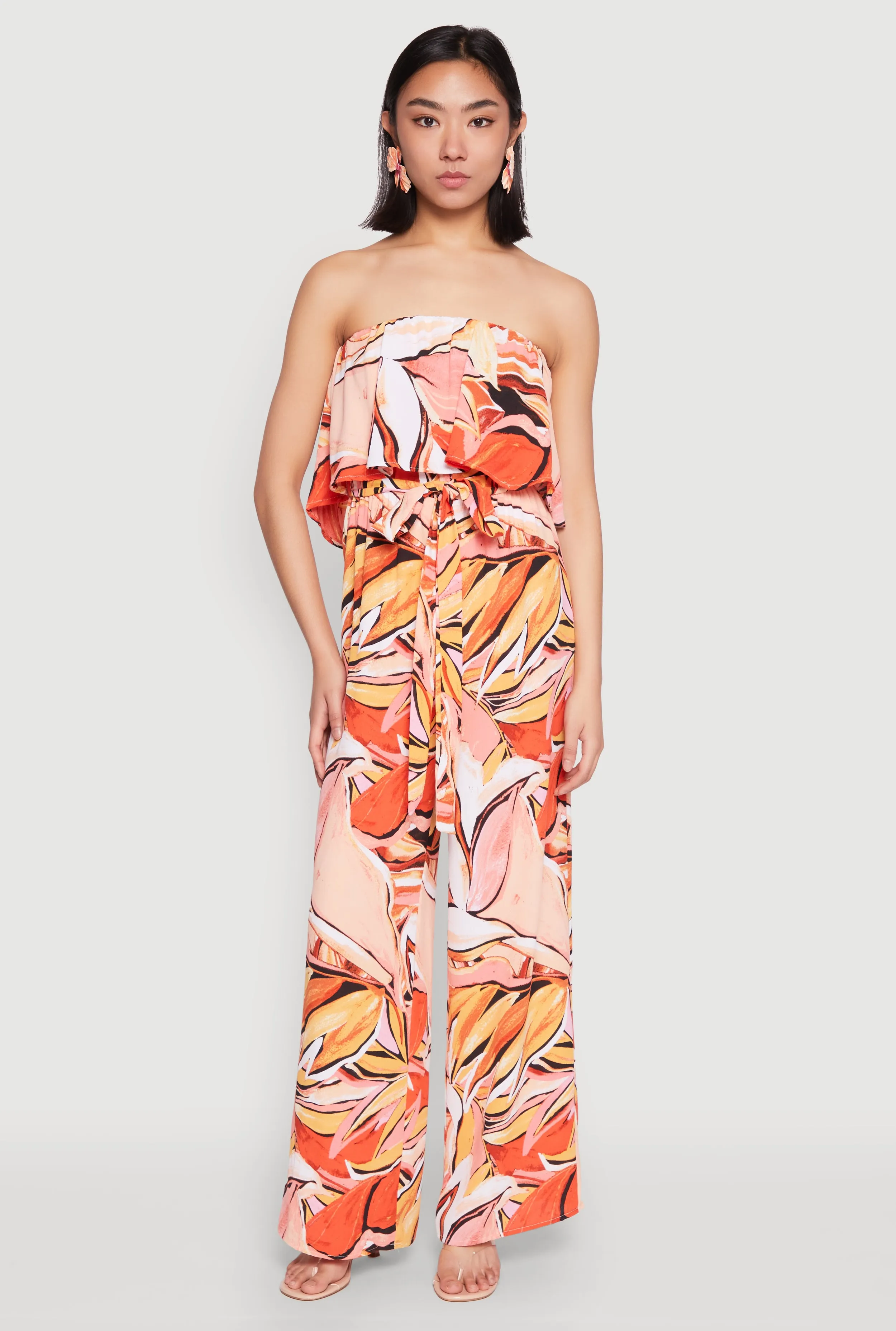 Printed Strapless Jumpsuit sold by Rainbow