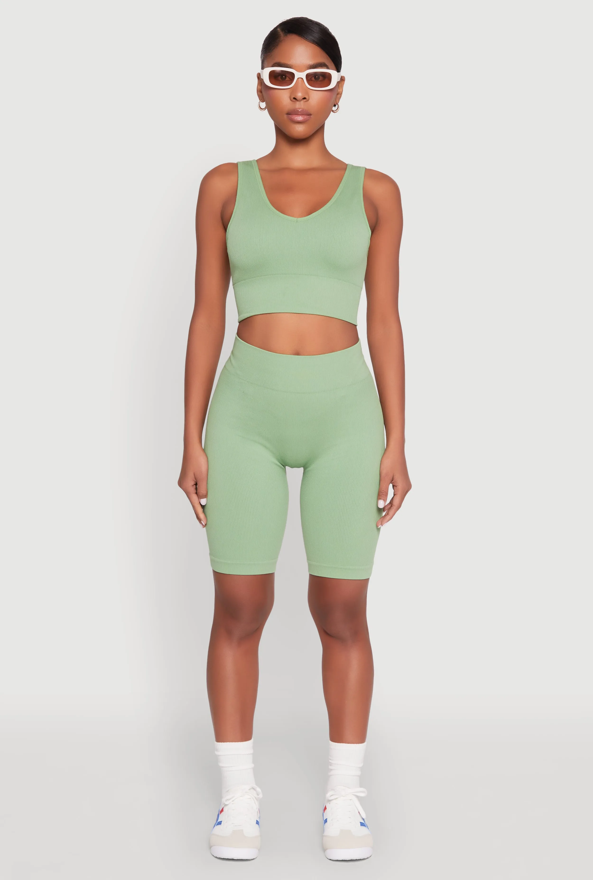 Seamless High Waisted Bike Shorts sold by Rainbow product image thumbnail 2