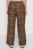 Plaid Brushed Knit Wide Leg Dress Pants sold by Rainbow