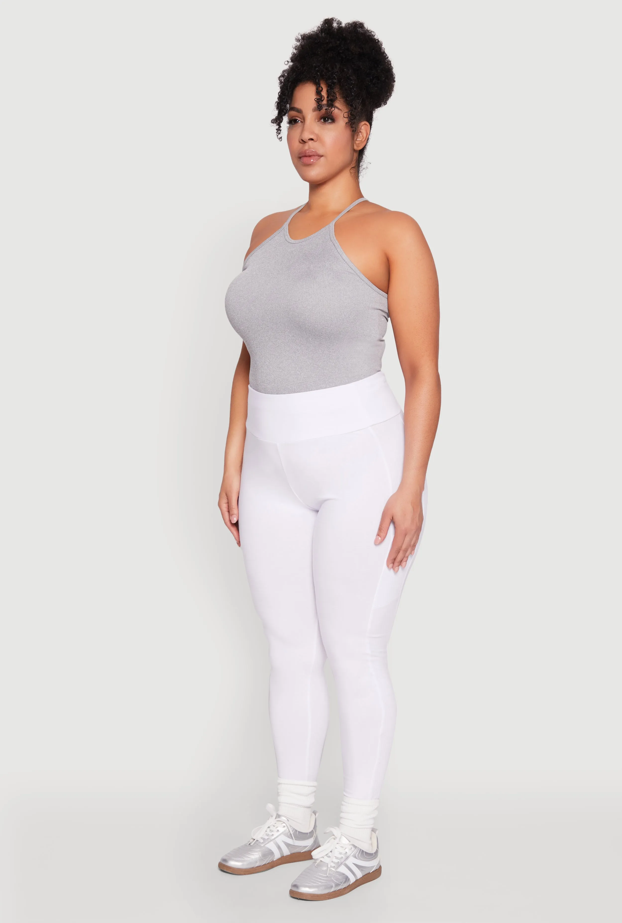 Plus Size Side Pocket High Waisted Leggings sold by Rainbow product image thumbnail 3