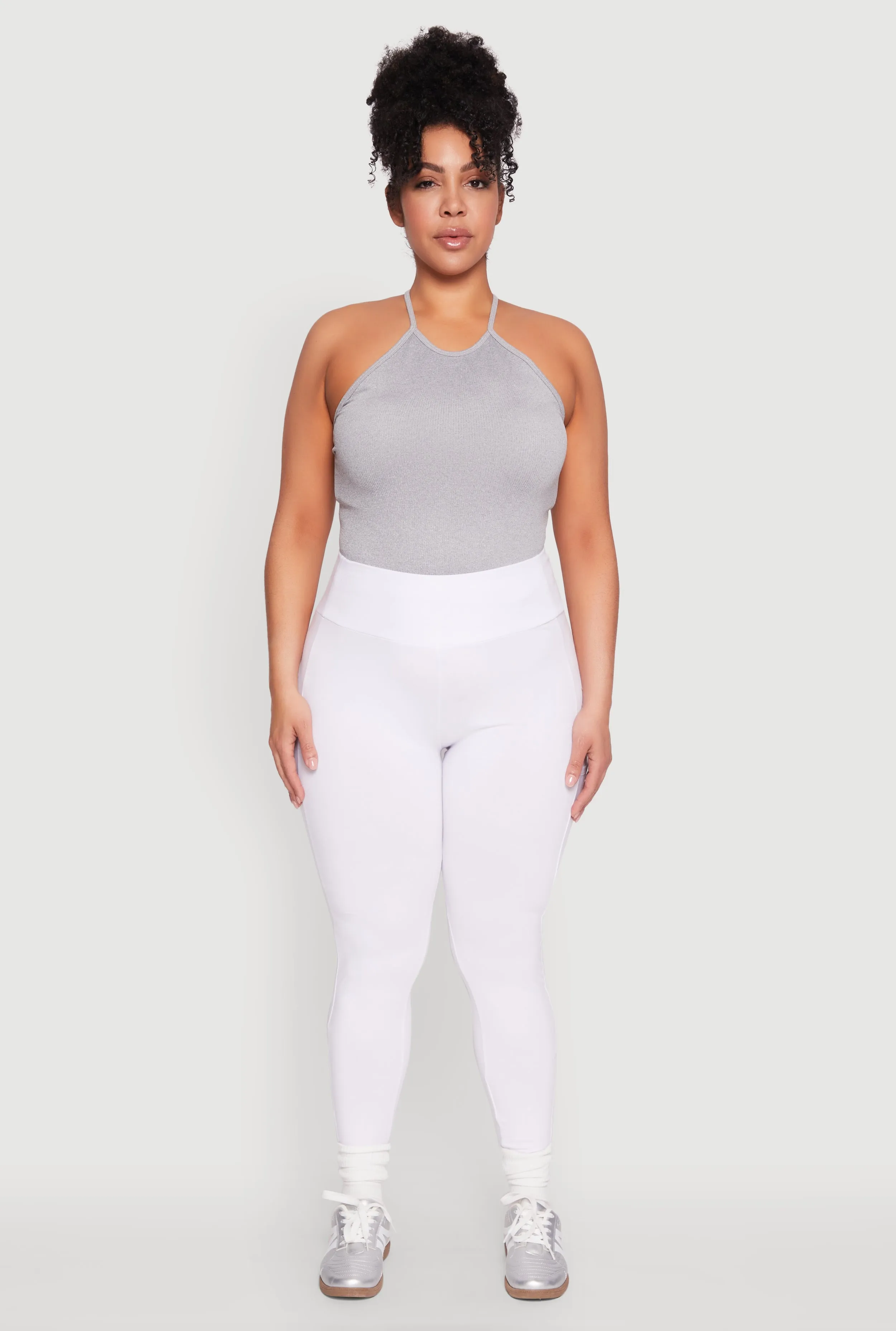 Plus Size Side Pocket High Waisted Leggings sold by Rainbow product image thumbnail 2