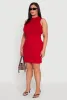 Plus Size Ribbed Knit Mock Neck Tank Dress sold by Rainbow