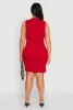 Plus Size Ribbed Knit Mock Neck Tank Dress sold by Rainbow