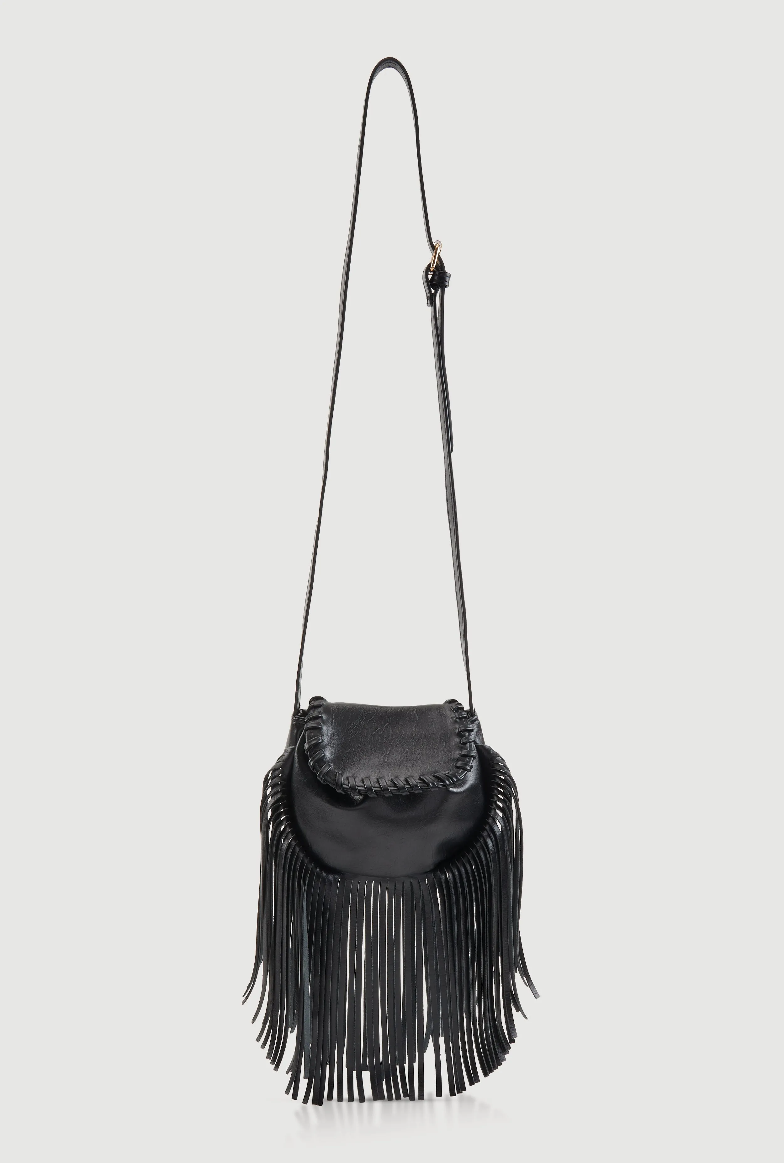 Decorative Stitch Flap Fringe Crossbody Bag sold by Rainbow