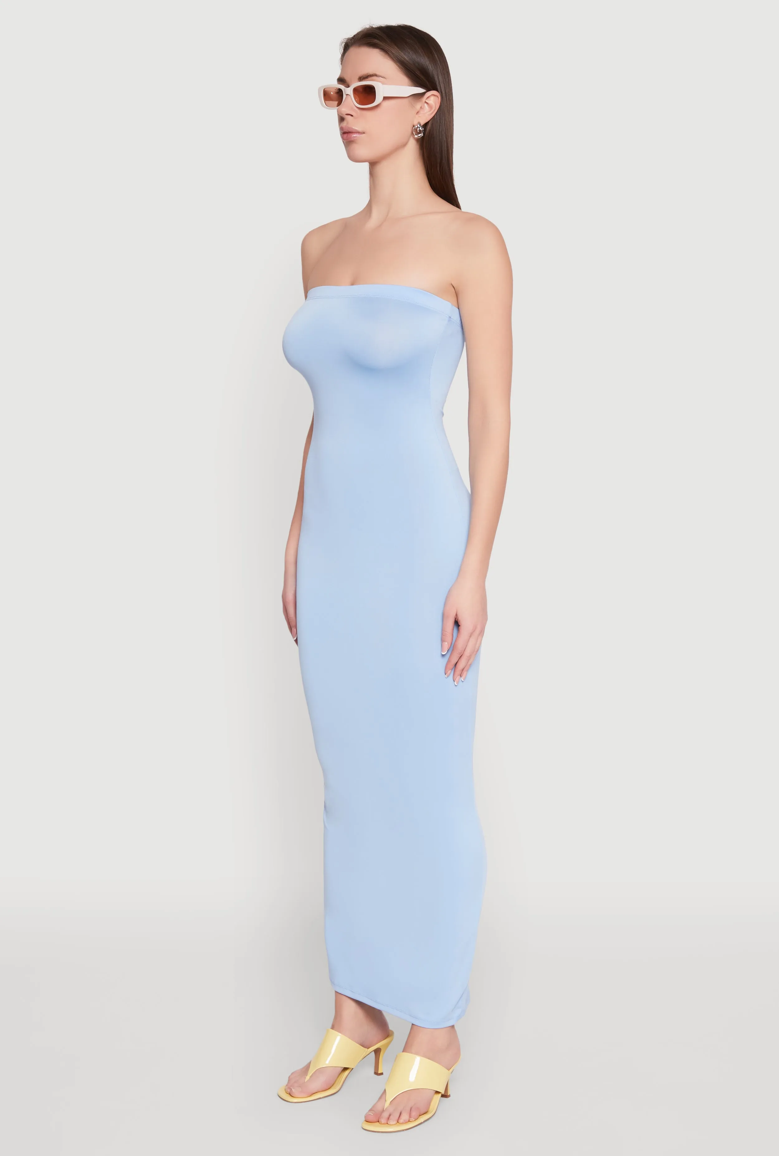 Slit Back Maxi Tube Dress sold by Rainbow product image thumbnail 3