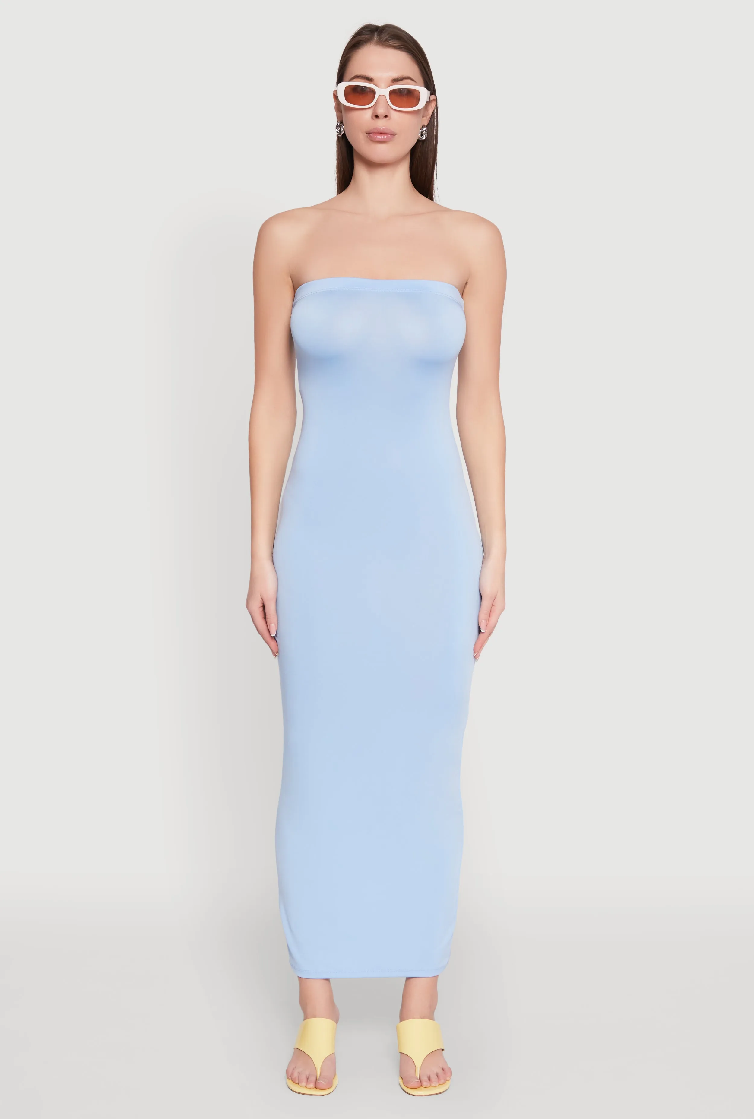 Slit Back Maxi Tube Dress sold by Rainbow product image thumbnail 2