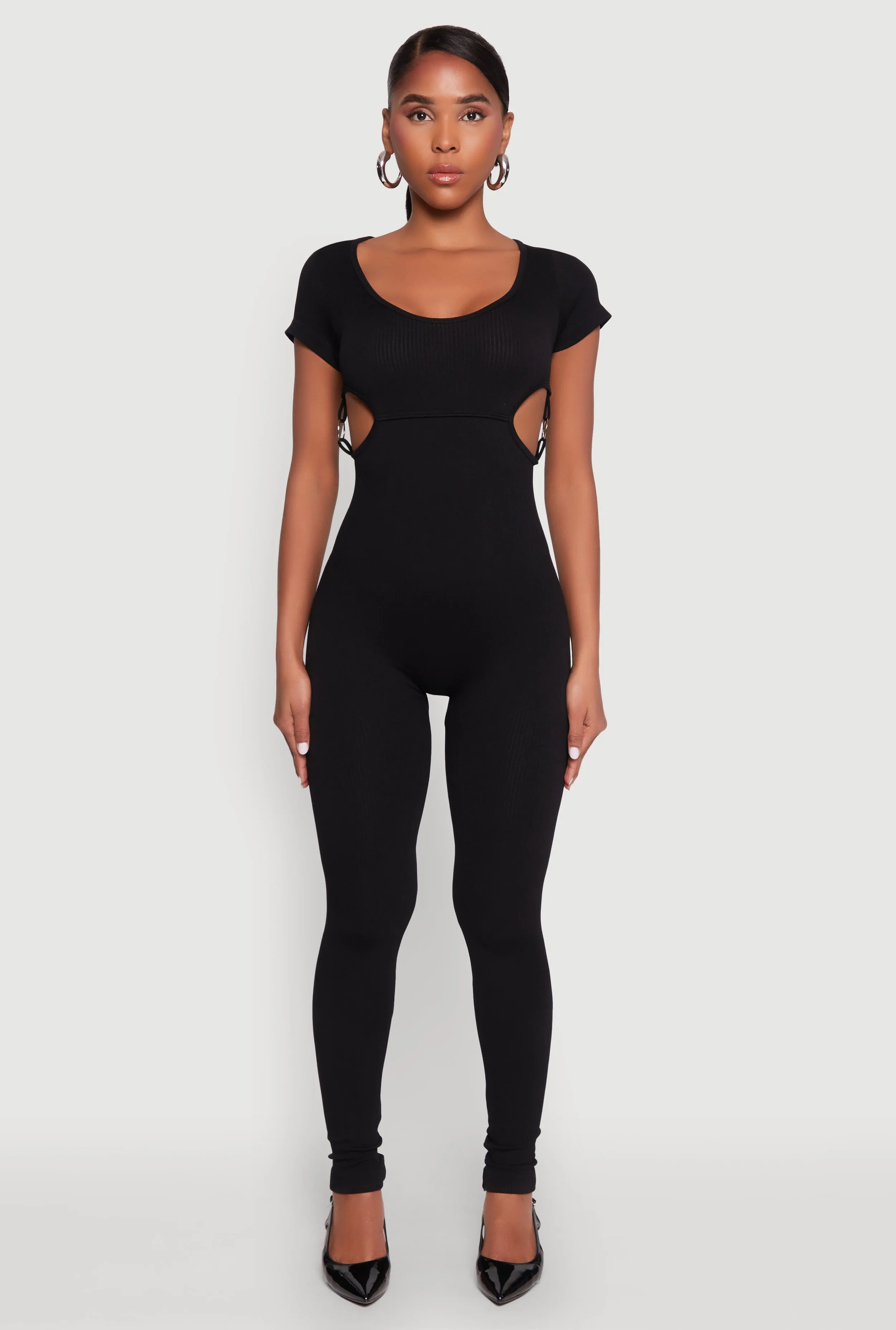 O Ring Side Cut Out Catsuit sold by Rainbow product image thumbnail 2