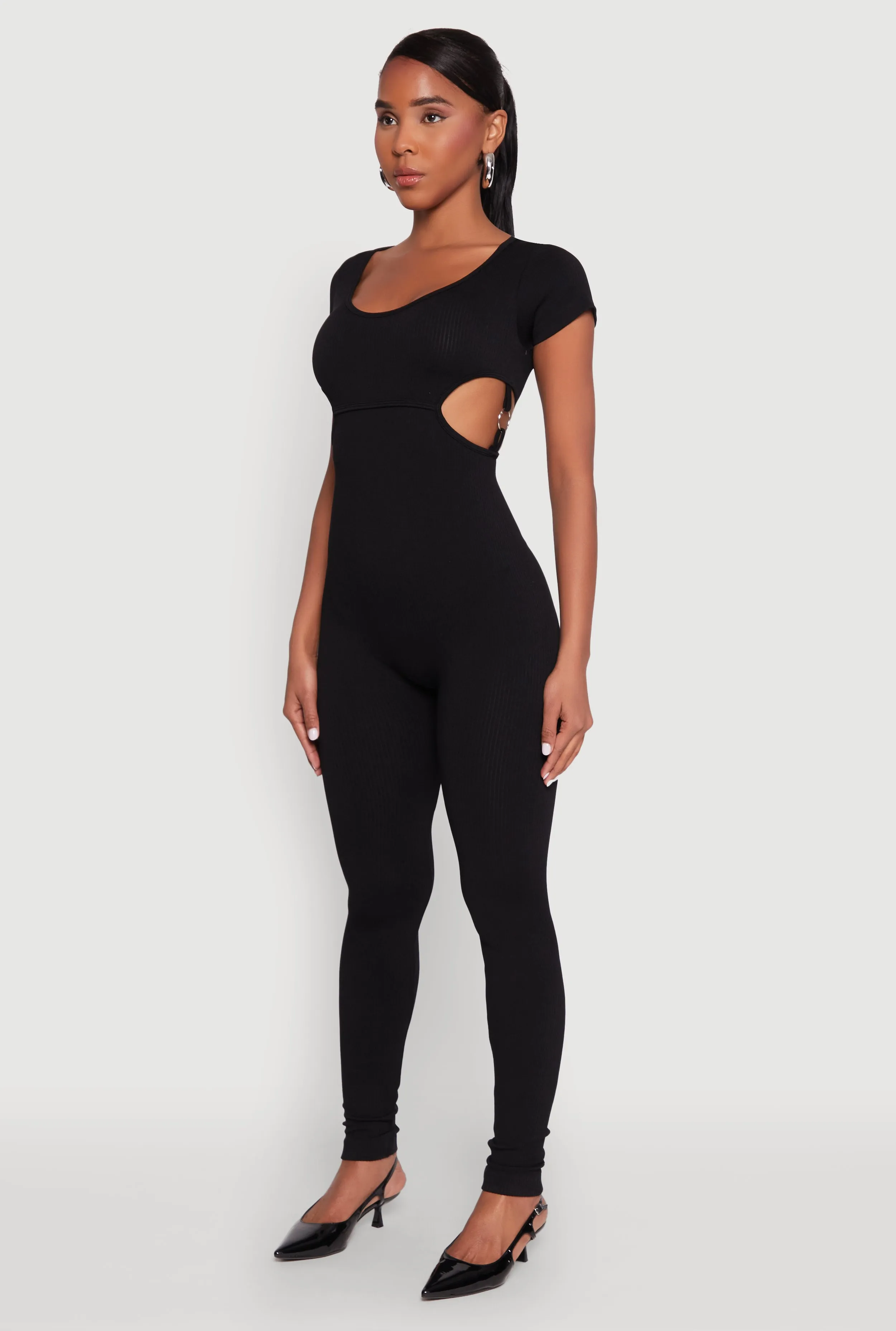 O Ring Side Cut Out Catsuit sold by Rainbow product image thumbnail 3