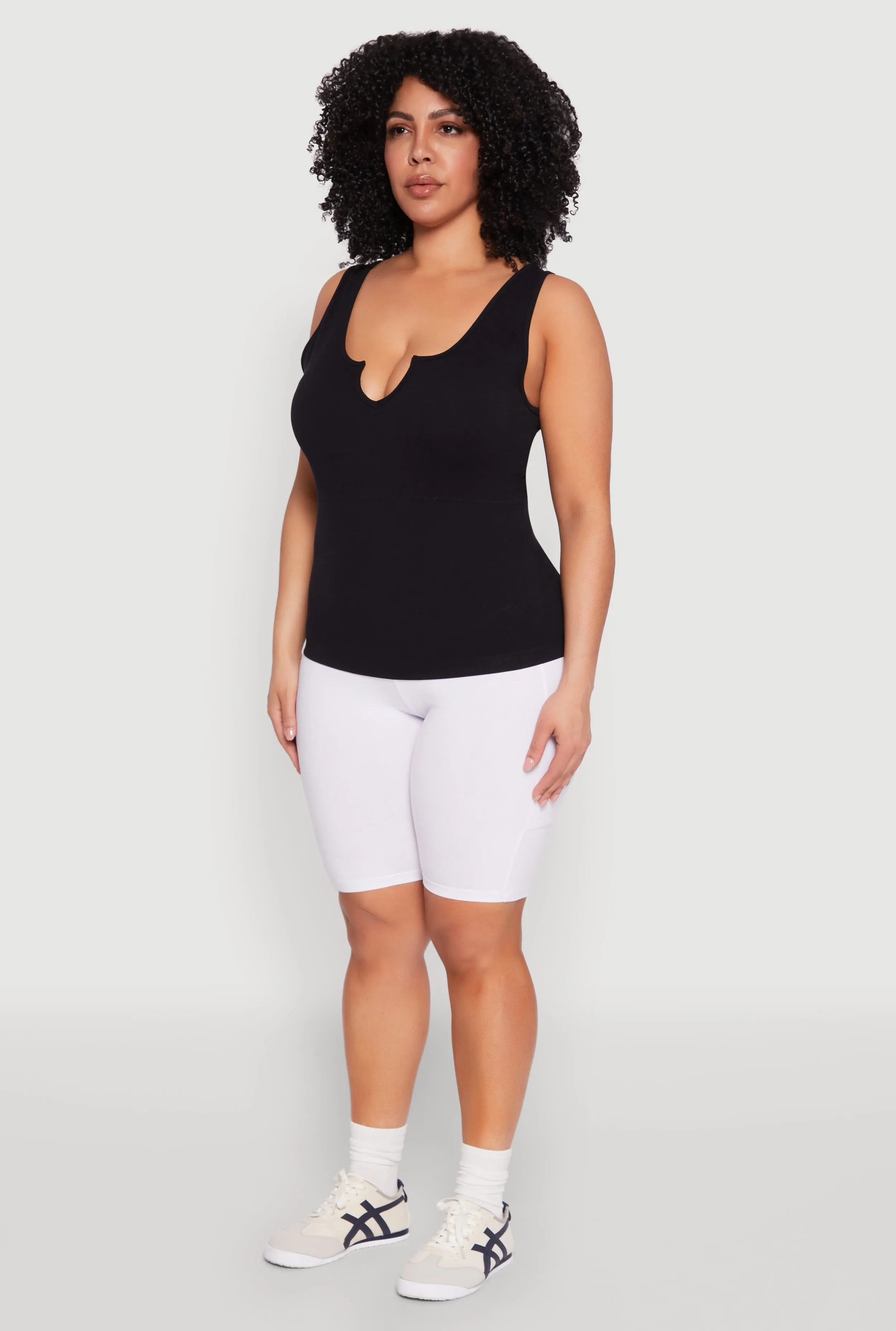 Plus Size Seamless Notch Neck Tank Top sold by Rainbow product image thumbnail 5