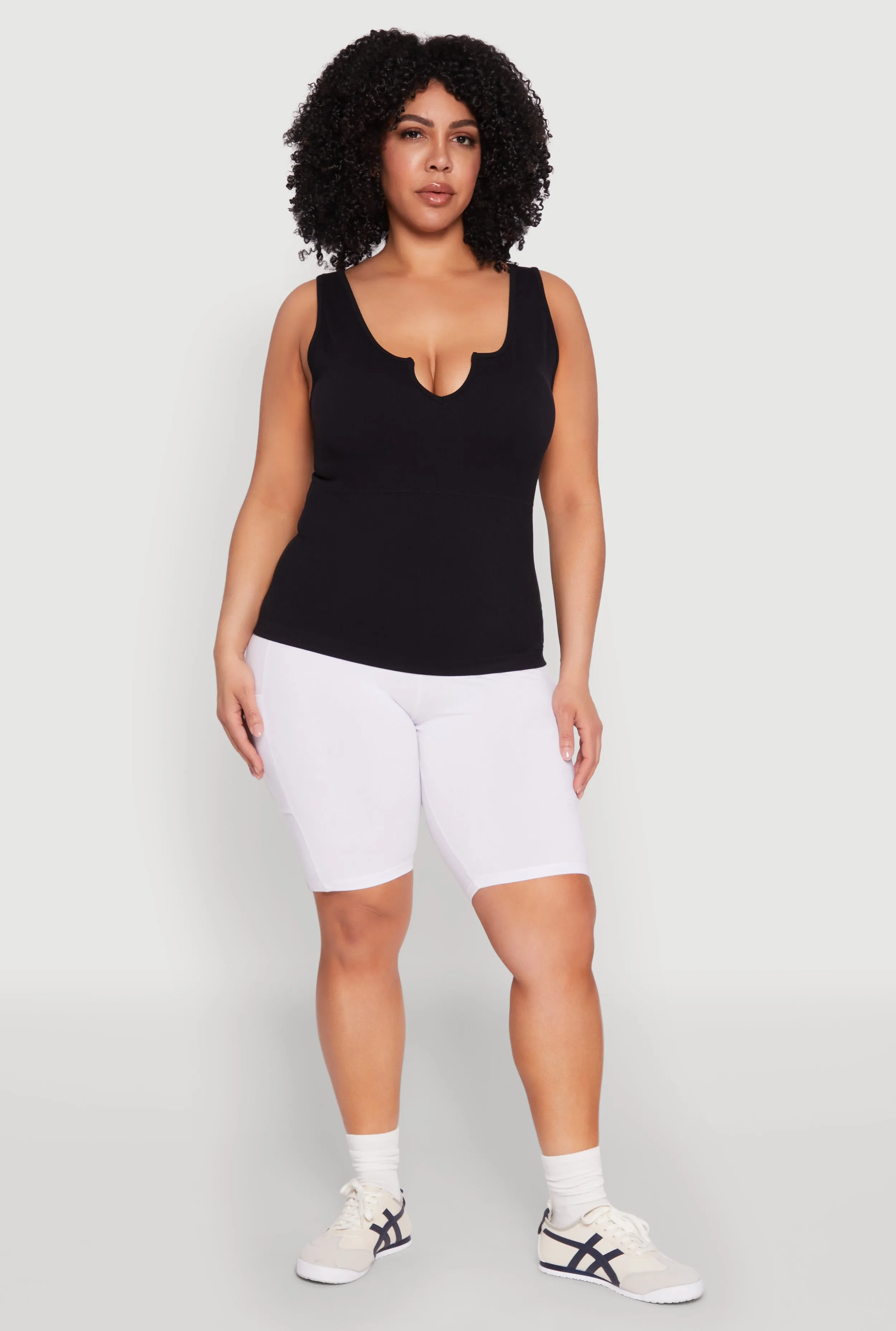 Plus Size Seamless Notch Neck Tank Top sold by Rainbow product image thumbnail 3