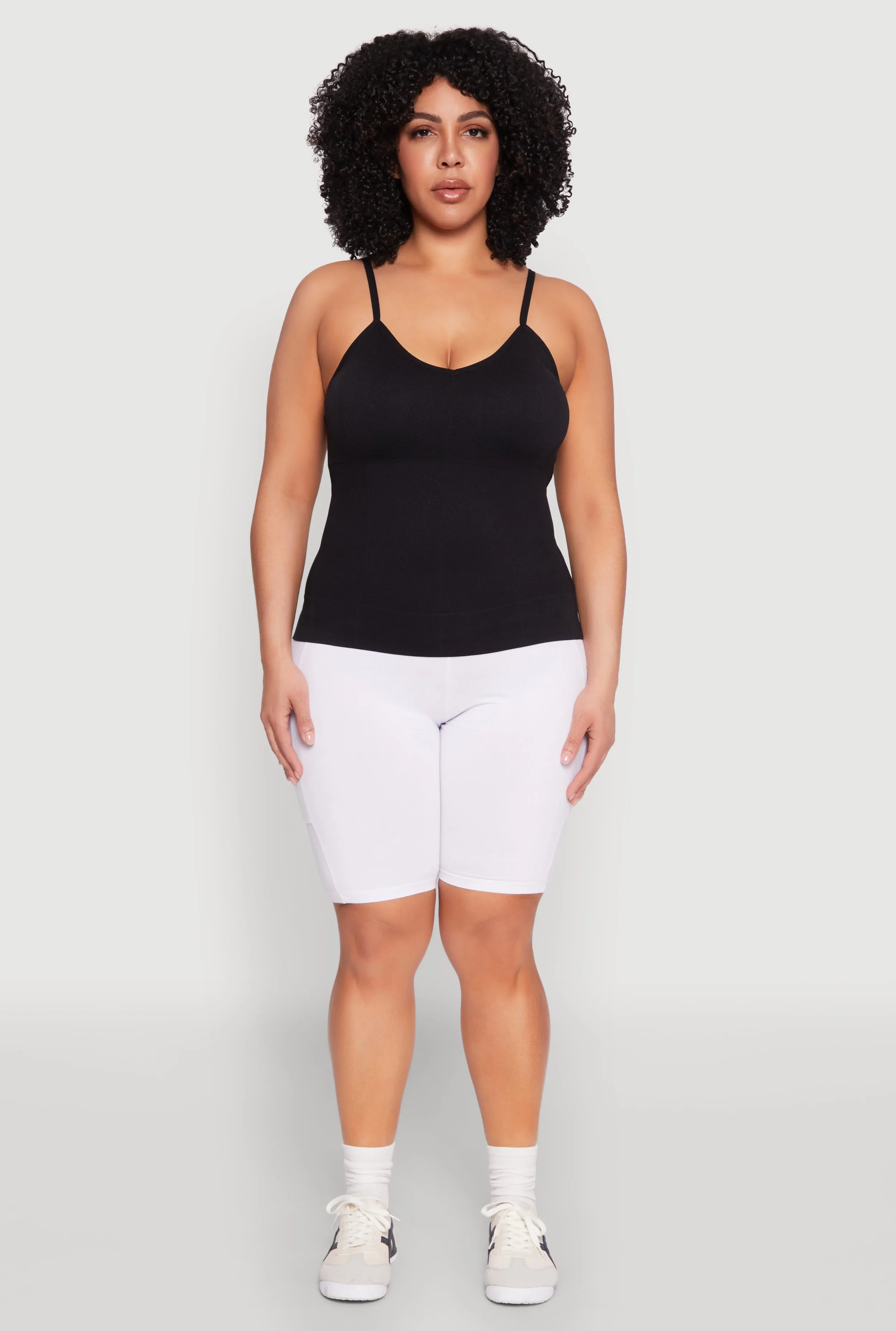 Plus Size Seamless Ribbed V Neck Cami sold by Rainbow product image thumbnail 3