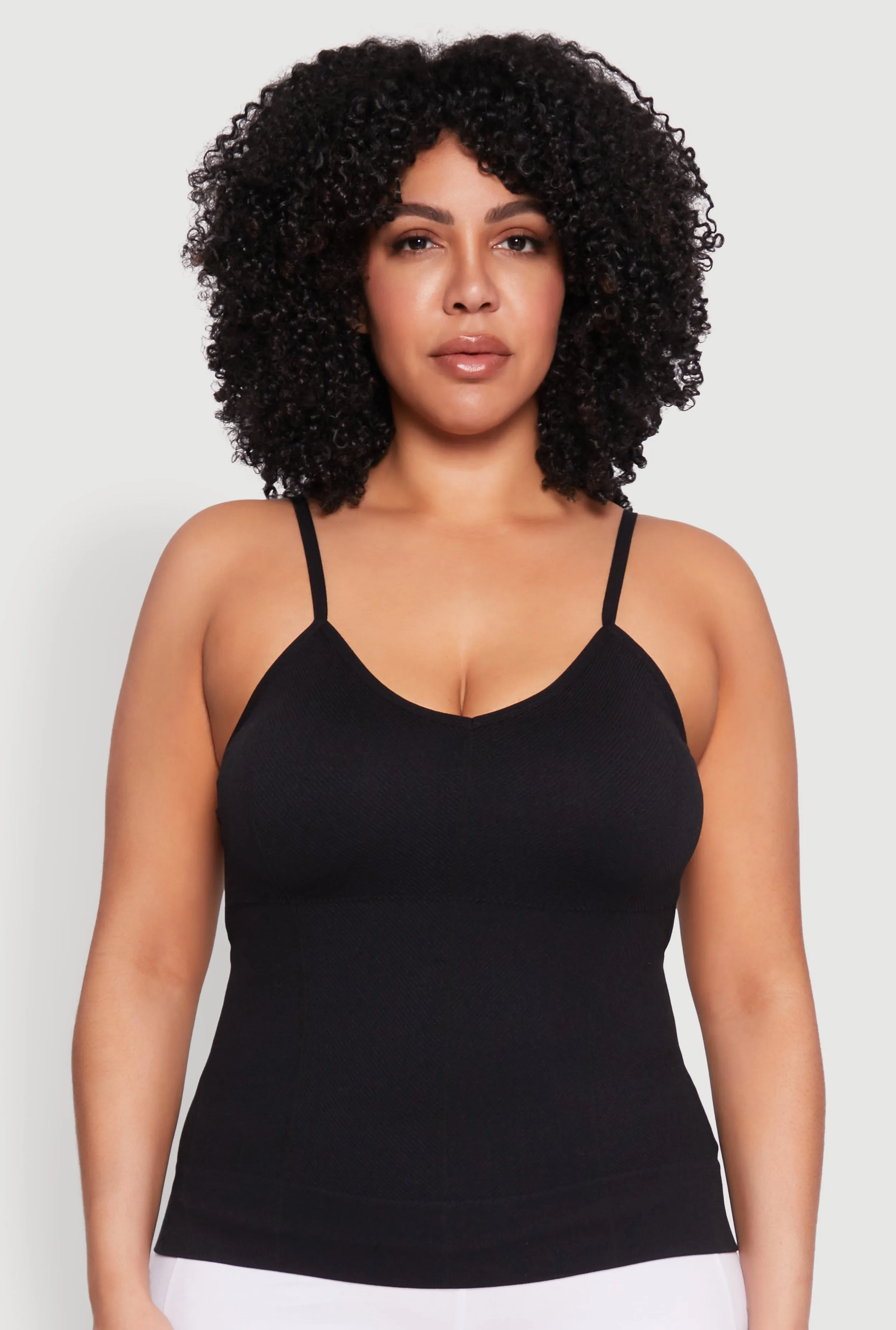 Plus Size Seamless Ribbed V Neck Cami sold by Rainbow product image thumbnail 2