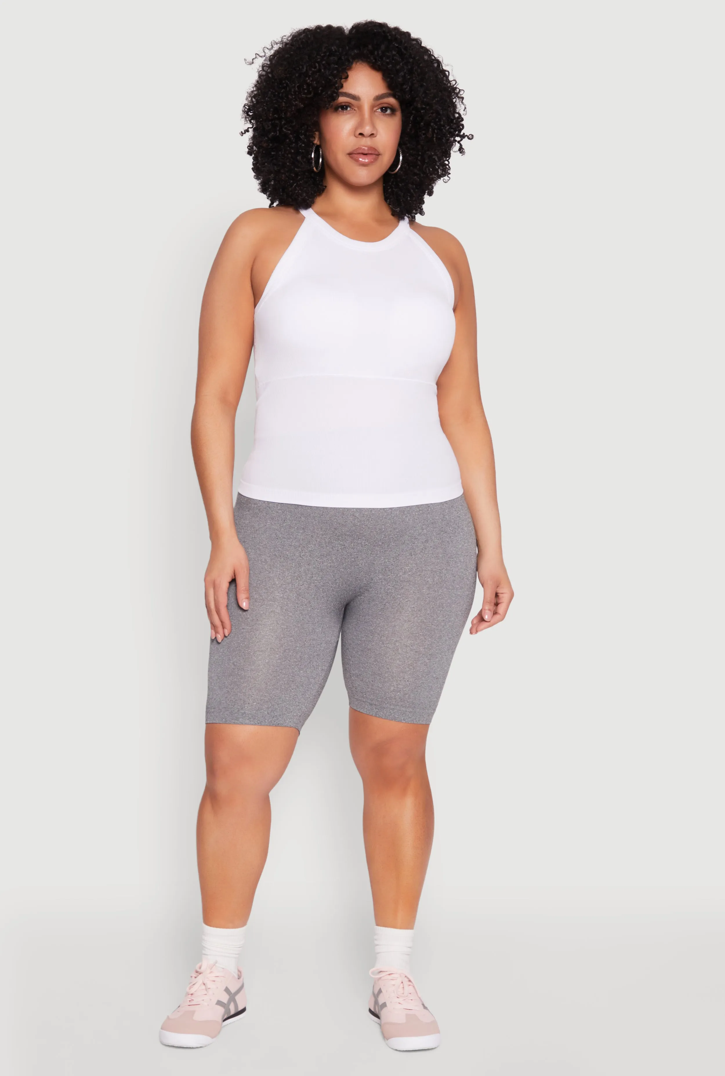 Plus Size High Waisted Seamless Bike Shorts sold by Rainbow product image thumbnail 2