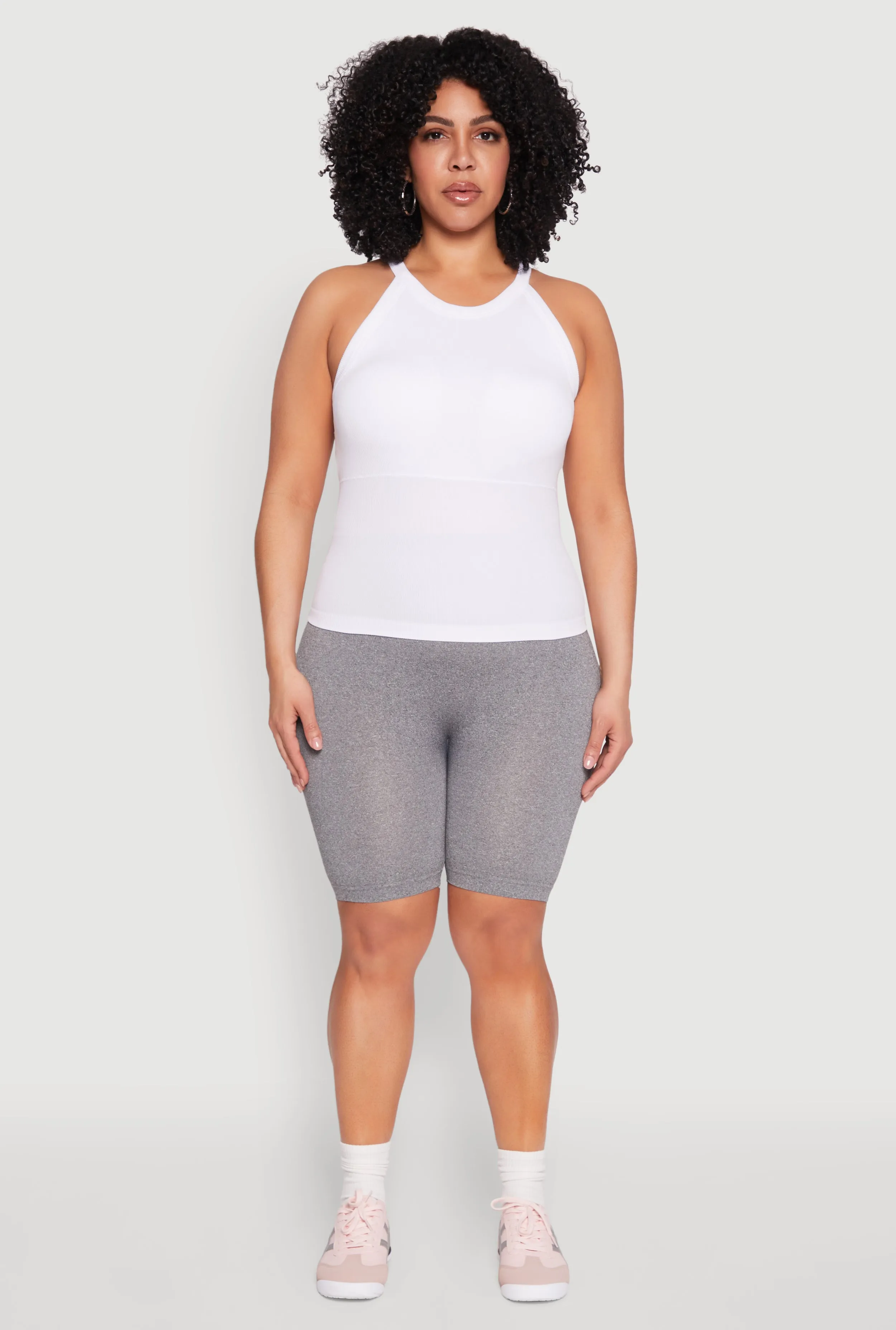 Plus Size High Waisted Seamless Bike Shorts sold by Rainbow