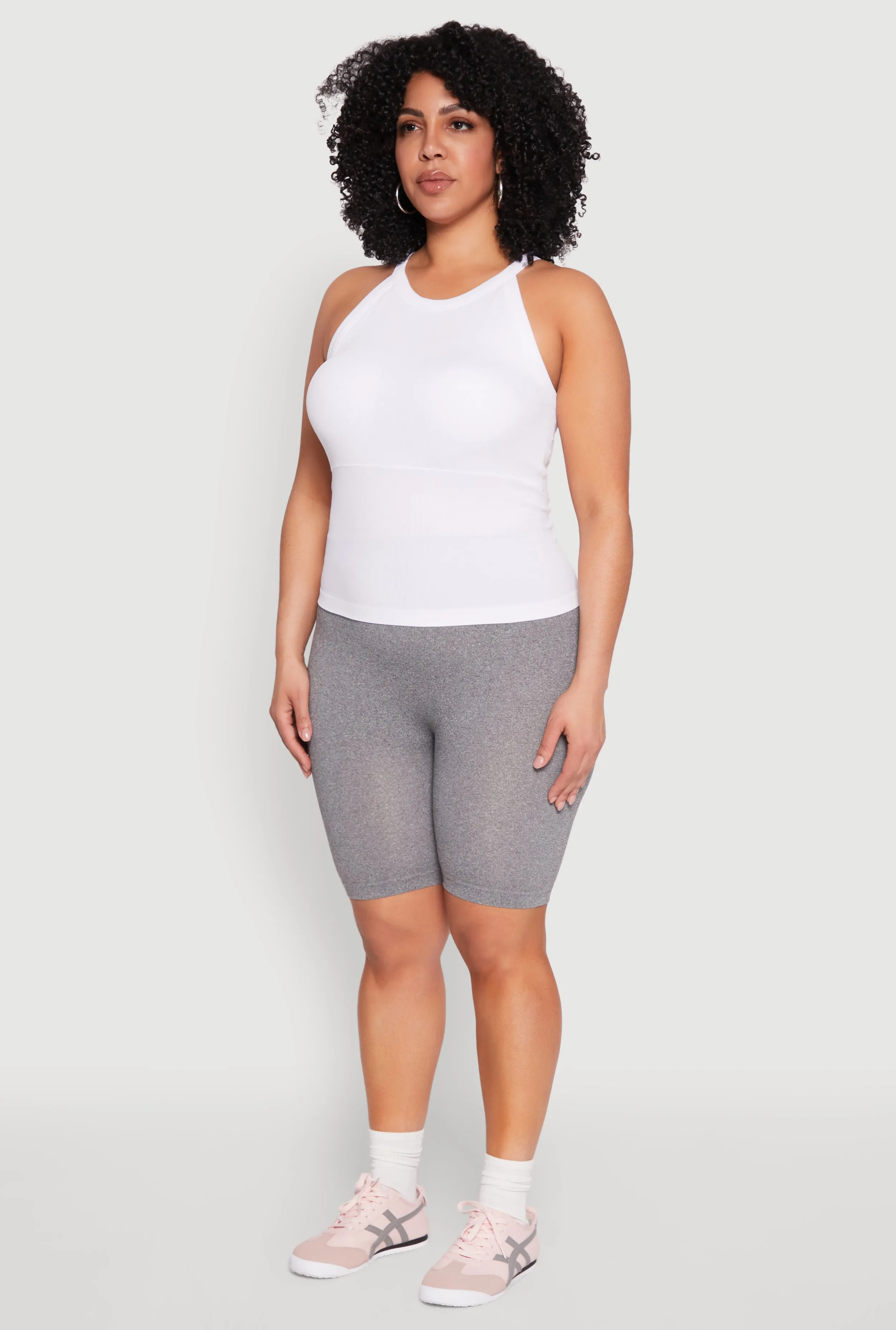 Plus Size High Waisted Seamless Bike Shorts sold by Rainbow product image thumbnail 3