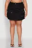 Plus Size Multi Cargo Pocket Mini Skirt sold by Rainbow