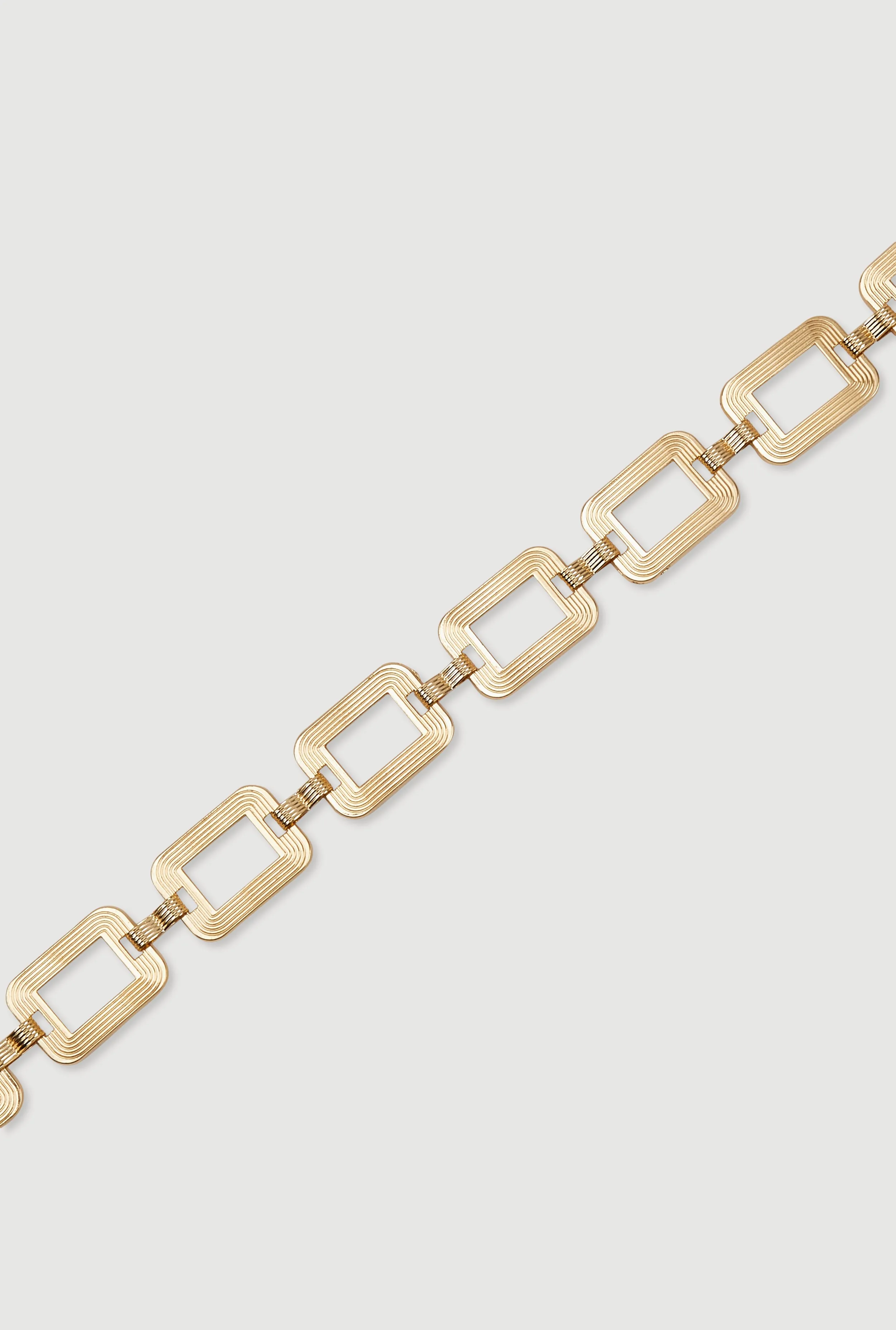 Metallic Rectangle Chain Belt sold by Rainbow product image thumbnail 3