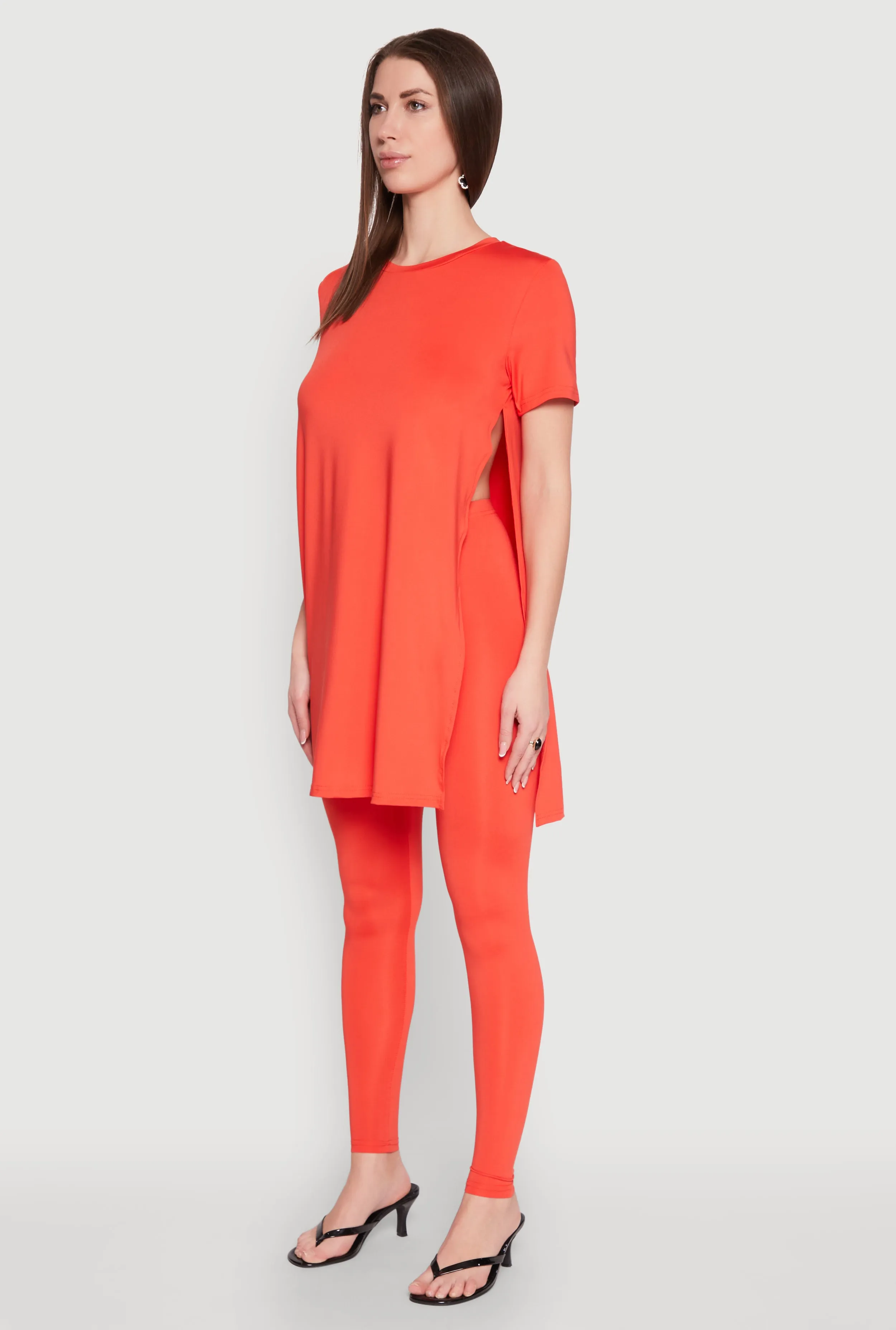 Daisy Side Slit Crew Neck Tunic Top sold by Rainbow product image thumbnail 5