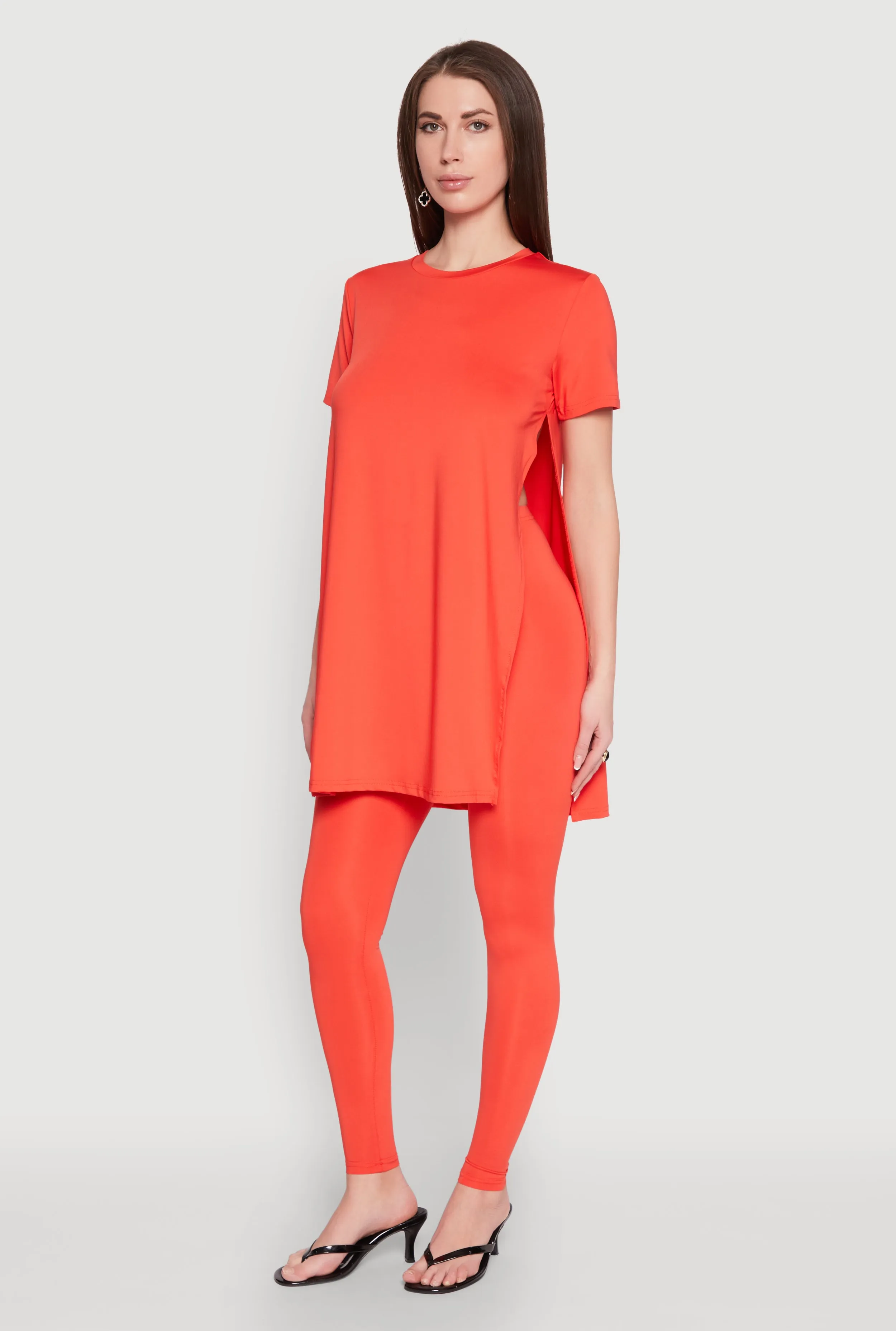 Daisy Side Slit Crew Neck Tunic Top sold by Rainbow product image thumbnail 3