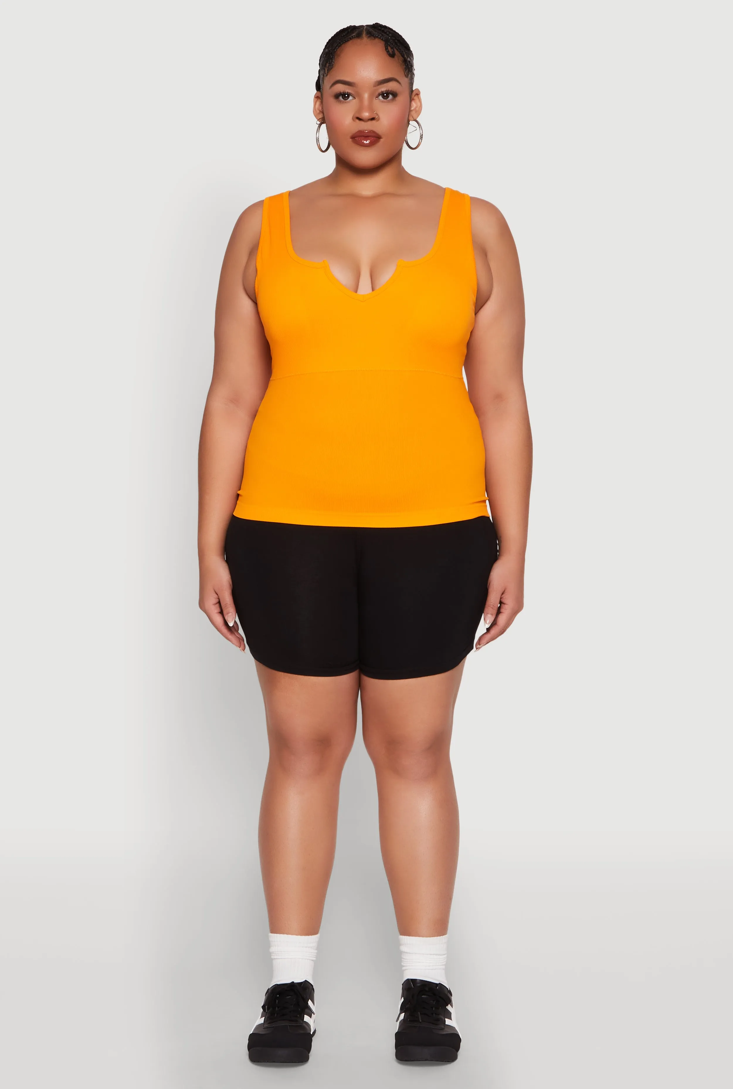 Plus Size Seamless Notch Neck Tank Top sold by Rainbow product image thumbnail 3