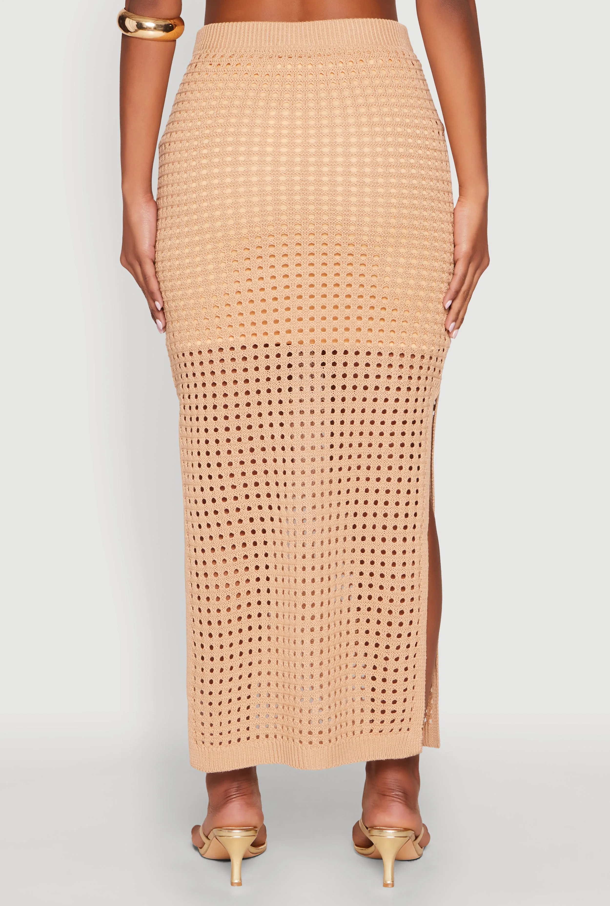 Lined Crochet Maxi Skirt sold by Rainbow product image thumbnail 5