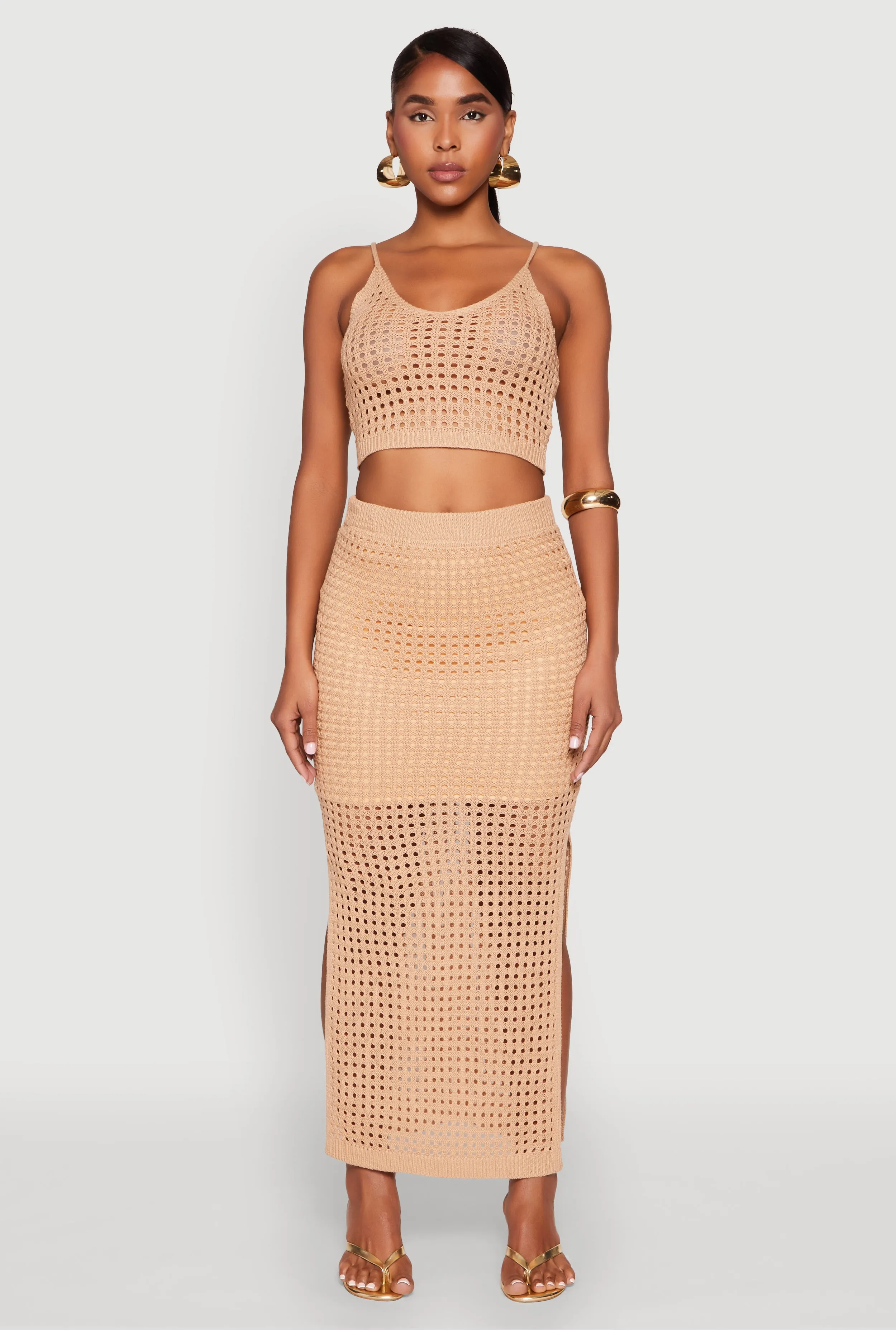 Lined Crochet Maxi Skirt sold by Rainbow product image thumbnail 2