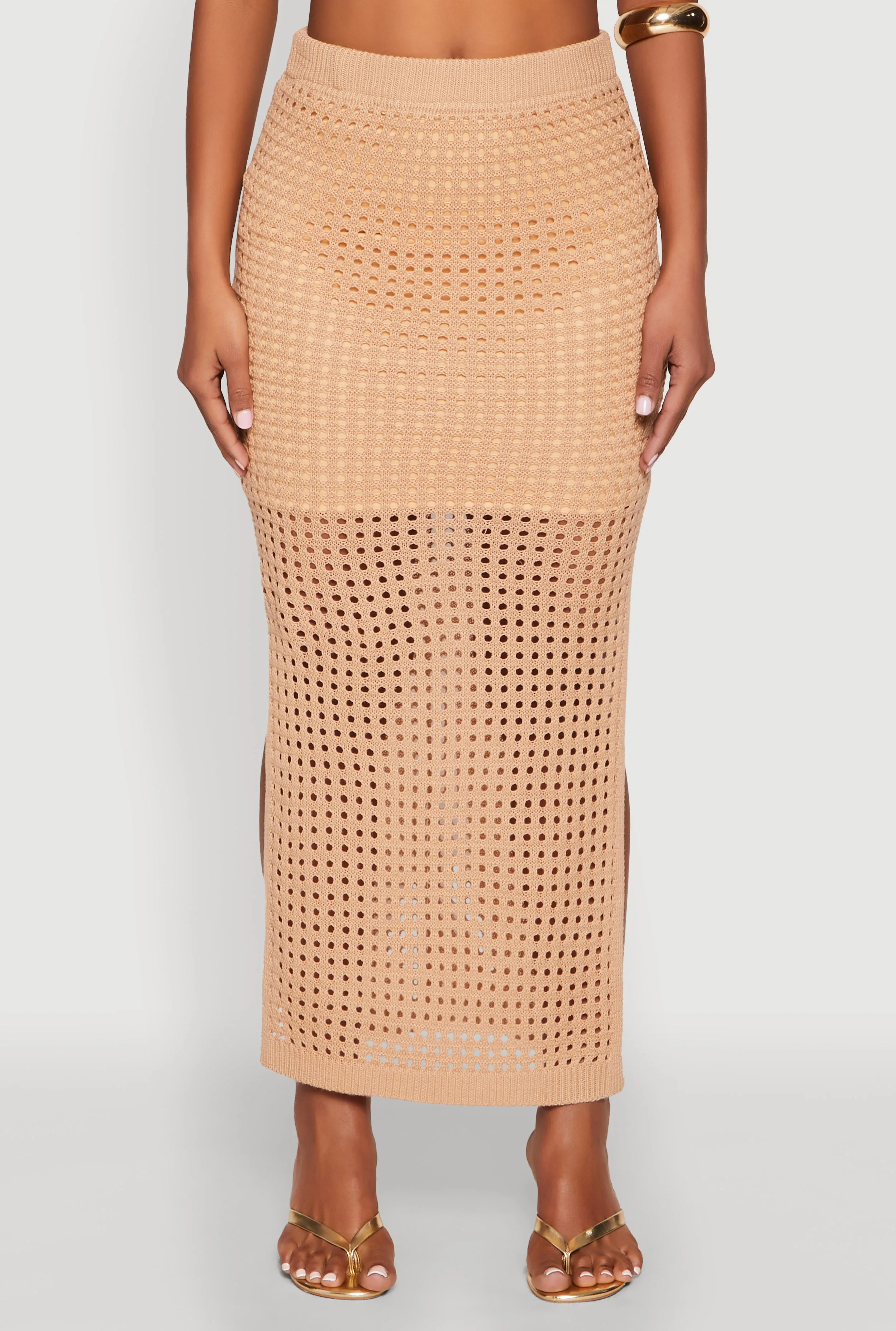 Lined Crochet Maxi Skirt sold by Rainbow product image thumbnail 3