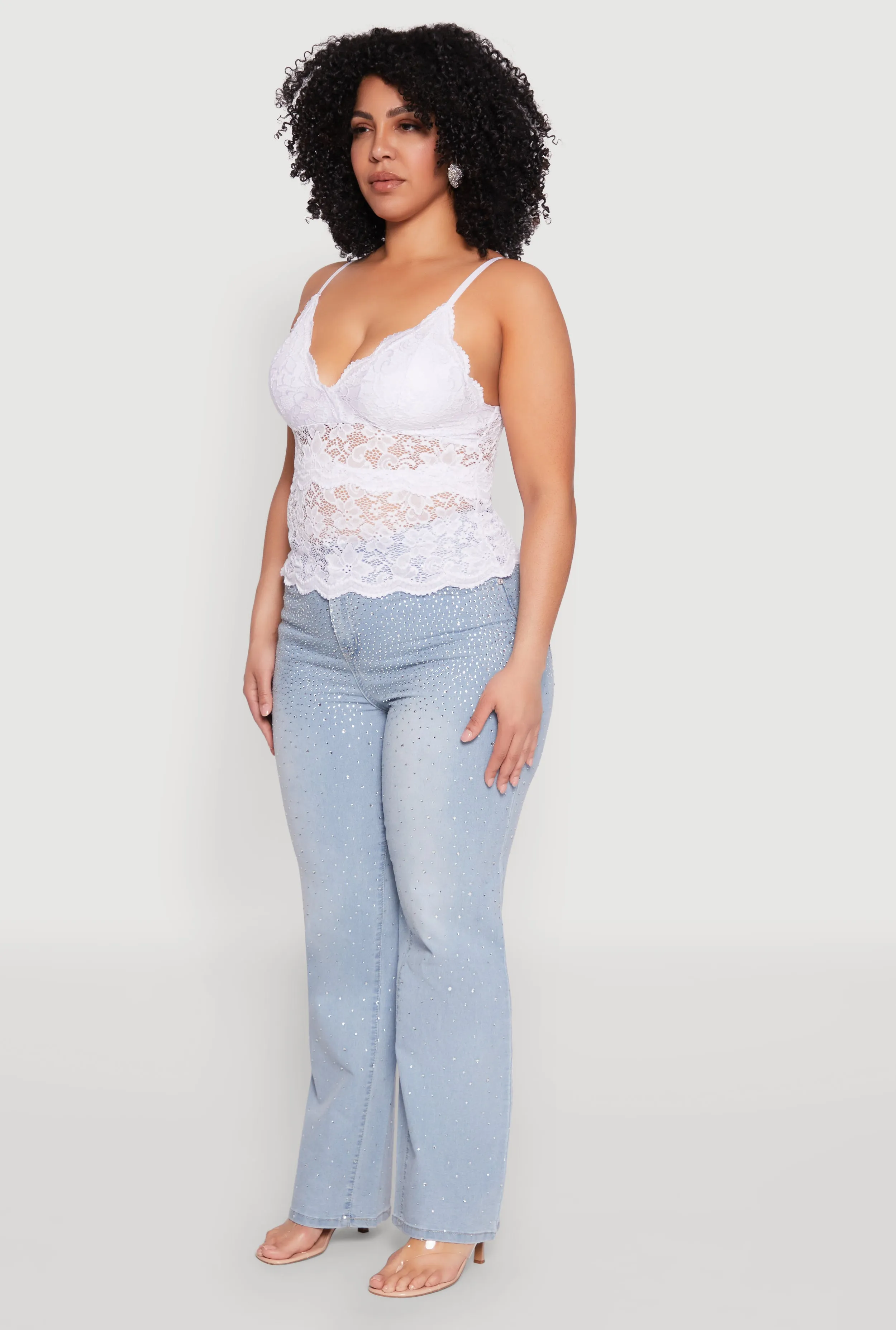 Plus Size Floral Lace Cami sold by Rainbow product image thumbnail 5