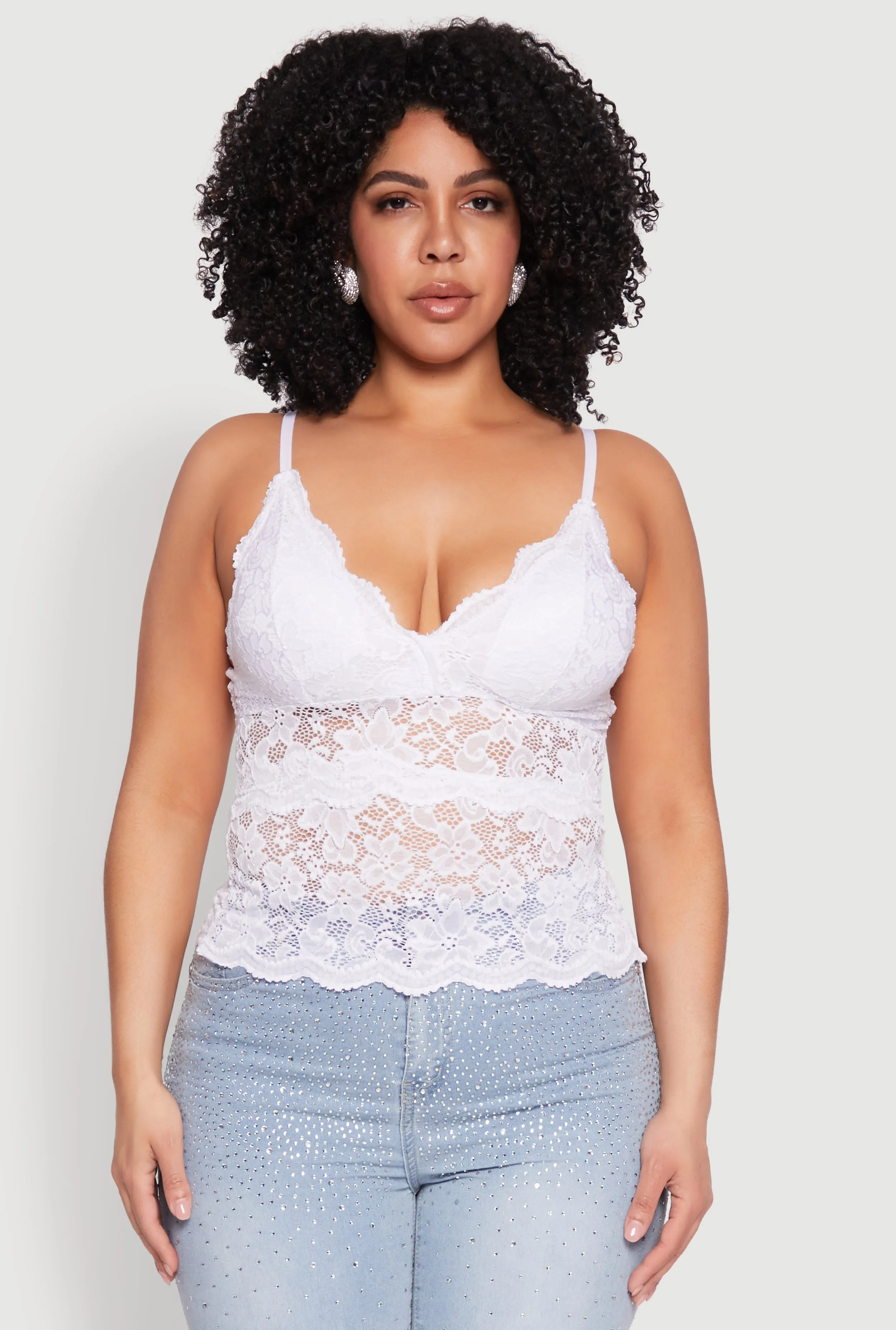 Plus Size Floral Lace Cami sold by Rainbow product image thumbnail 2