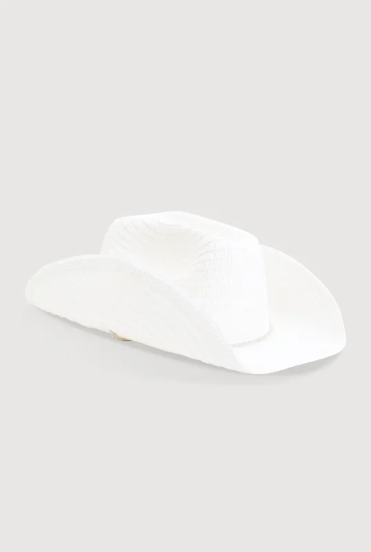 Rhinestone Toggle Drawstring Cowboy Hat sold by Rainbow