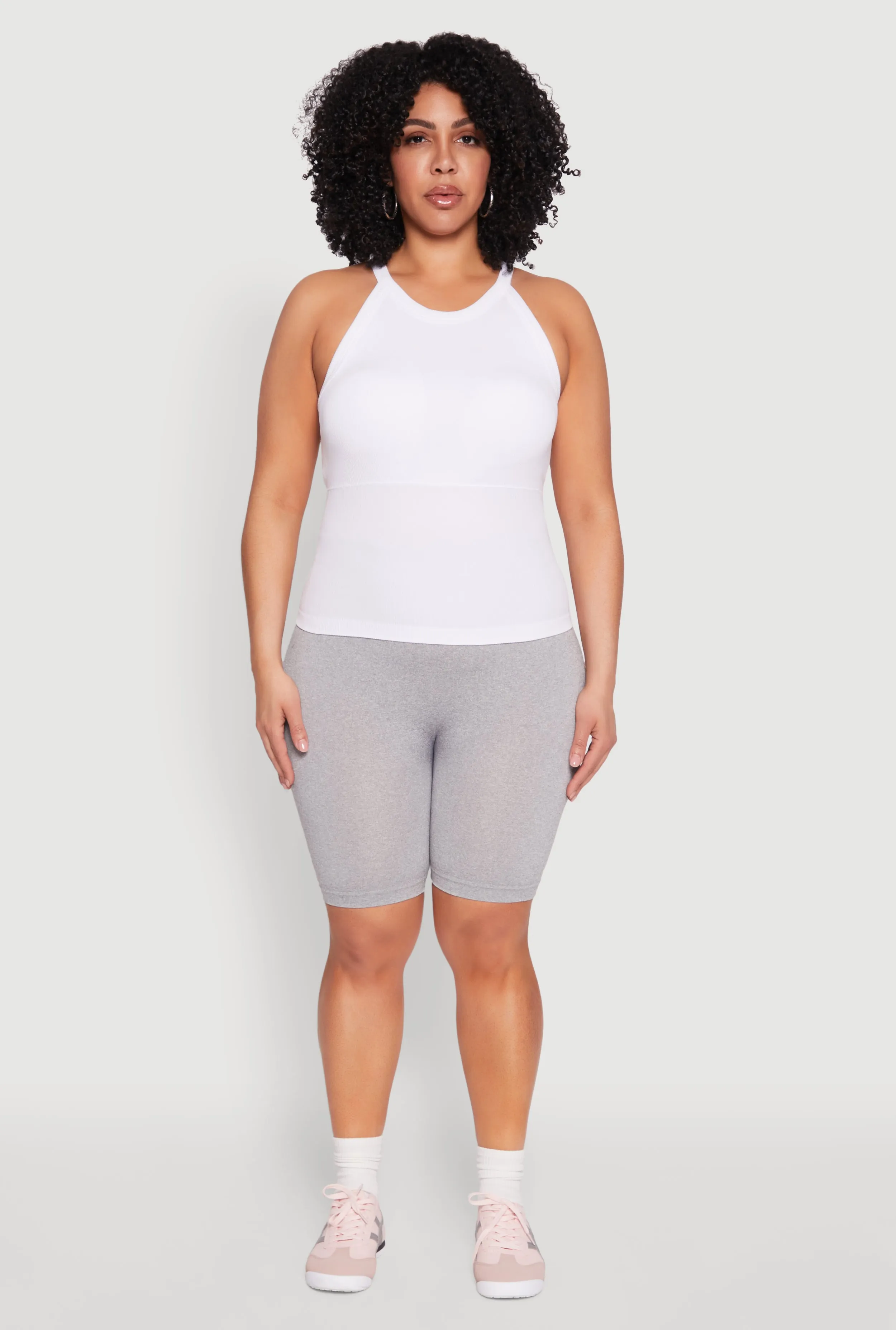 Plus Size High Waisted Seamless Bike Shorts sold by Rainbow product image thumbnail 2
