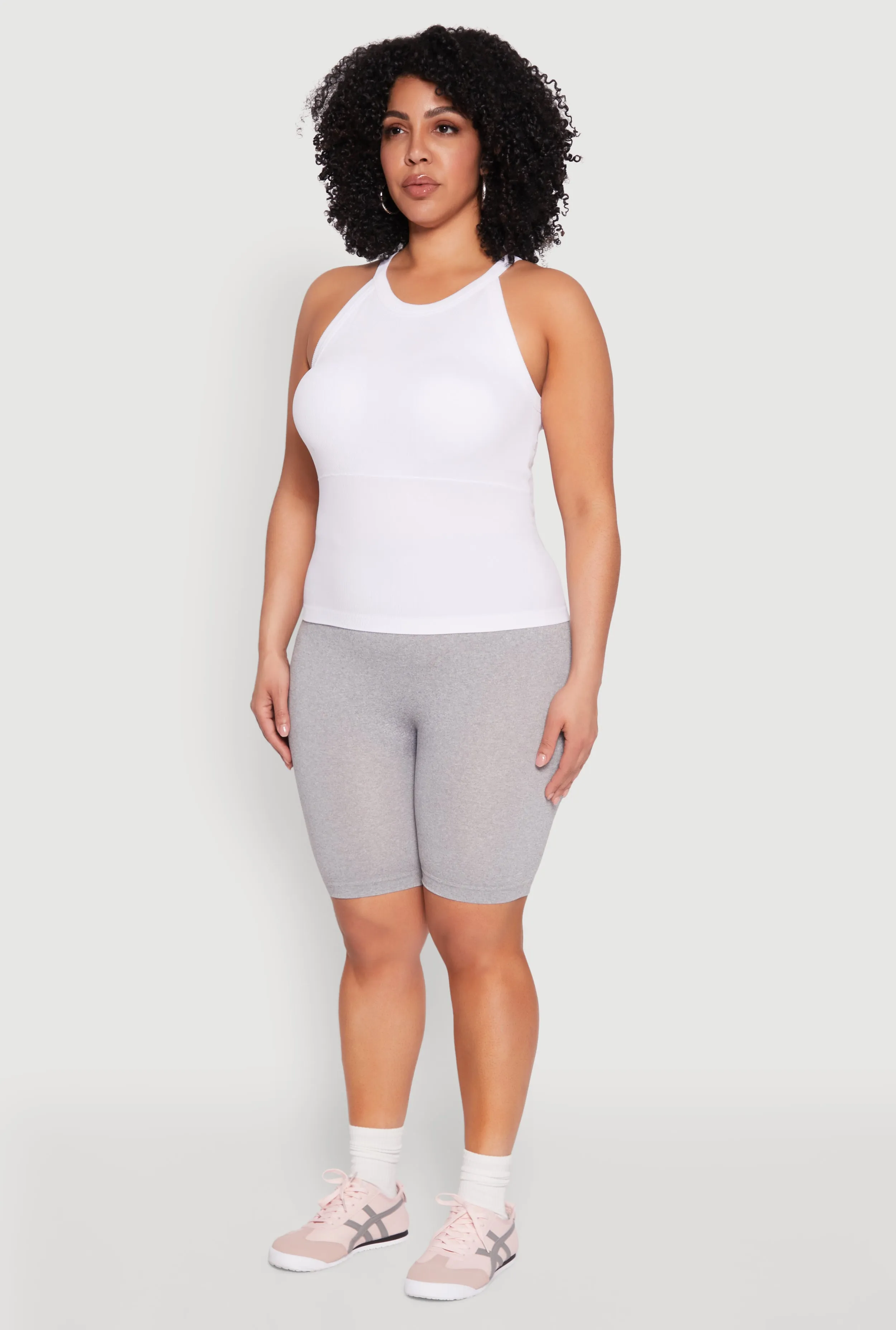 Plus Size High Waisted Seamless Bike Shorts sold by Rainbow product image thumbnail 3