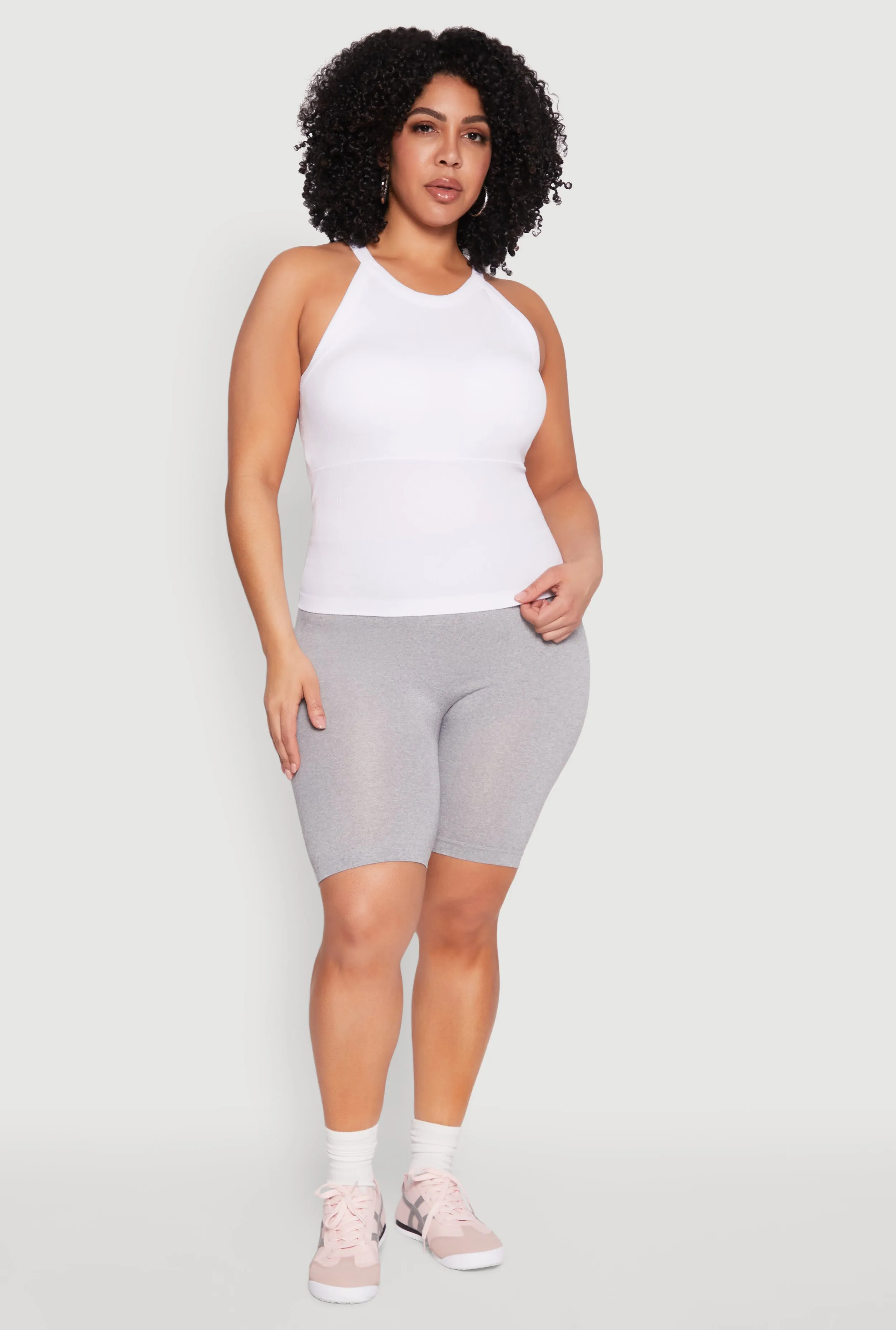 Plus Size High Waisted Seamless Bike Shorts sold by Rainbow