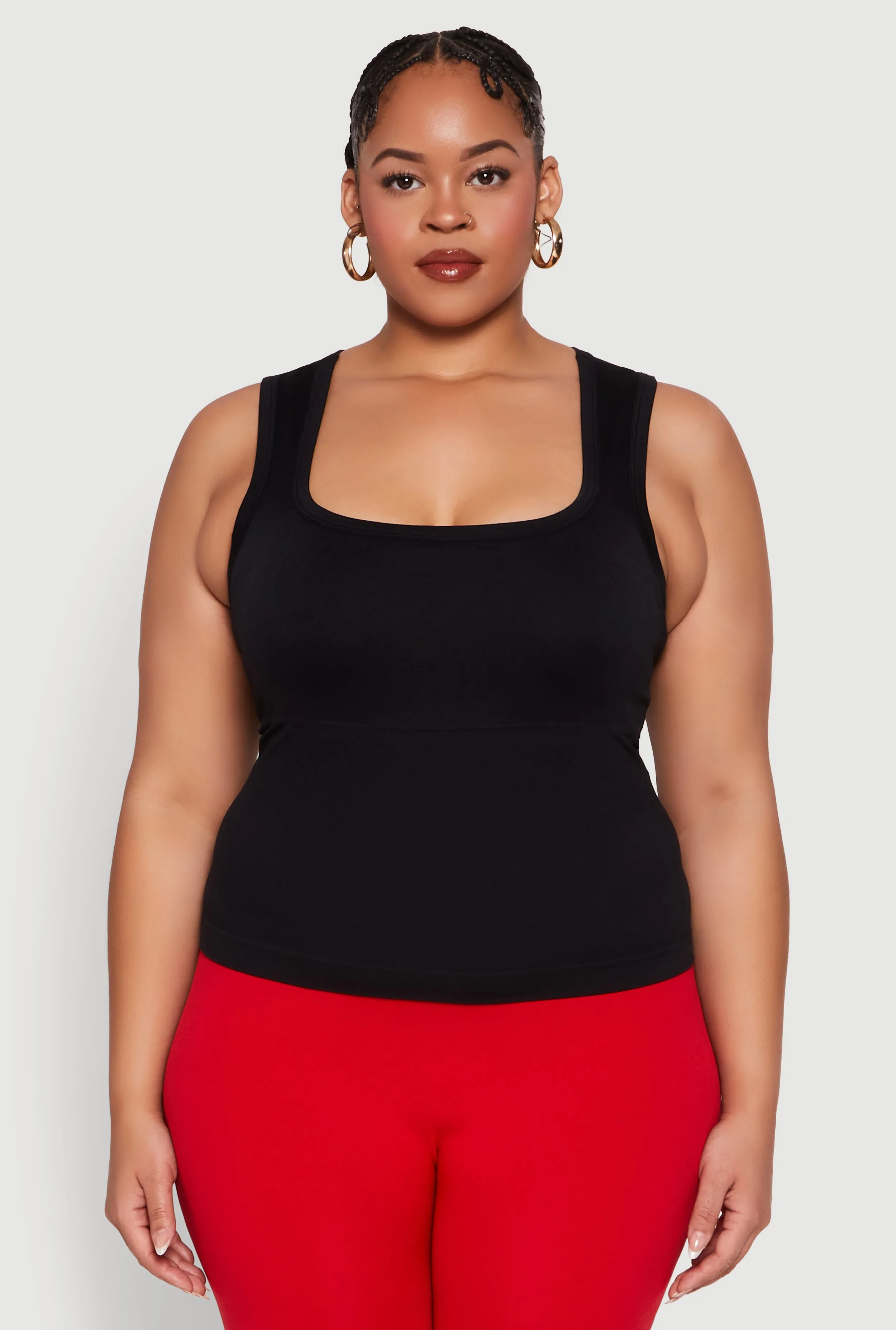 Plus Size Seamless Square Neck Tank Top sold by Rainbow product image thumbnail 2