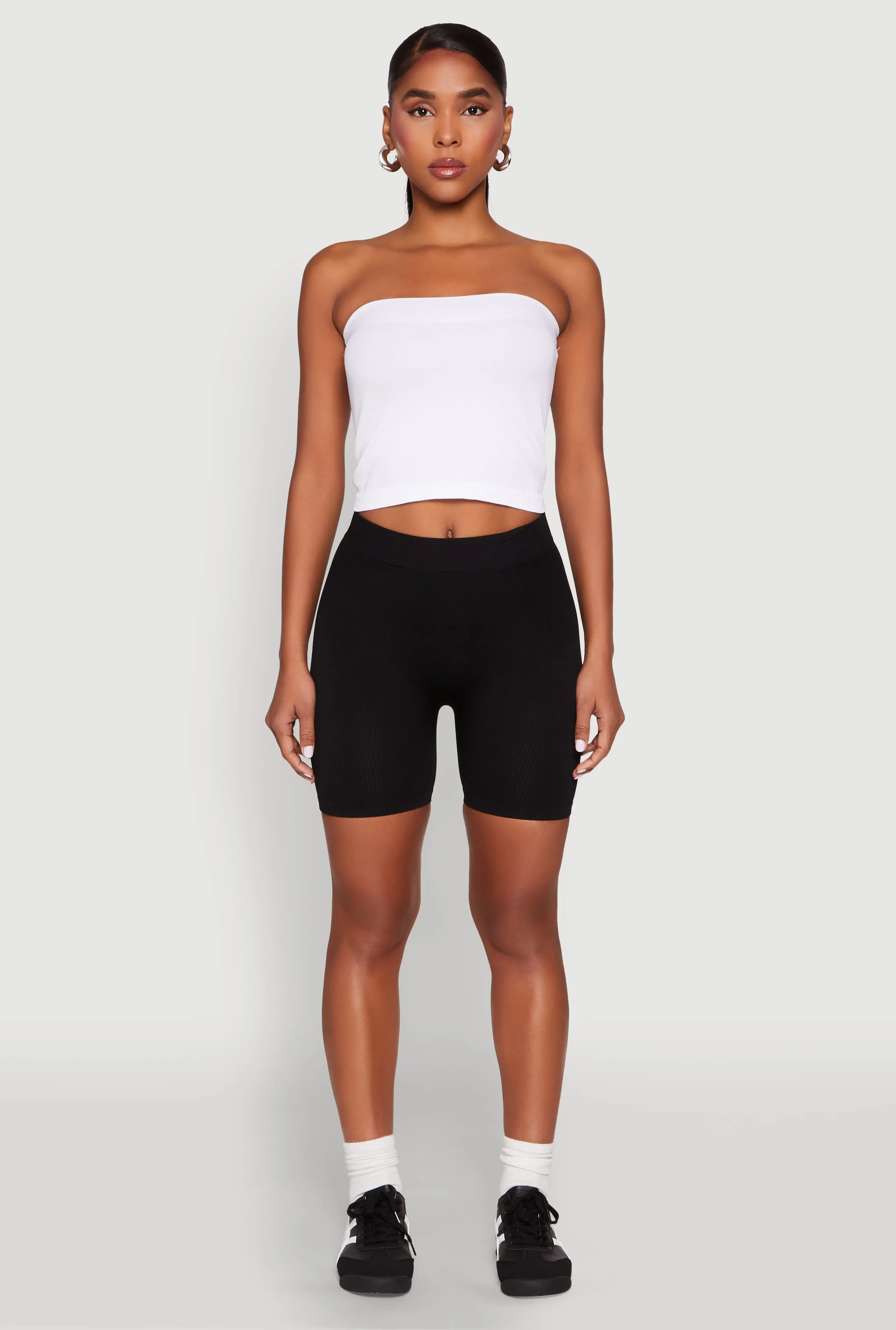 Compression Rib Seamless Biker Shorts sold by Rainbow product image thumbnail 2