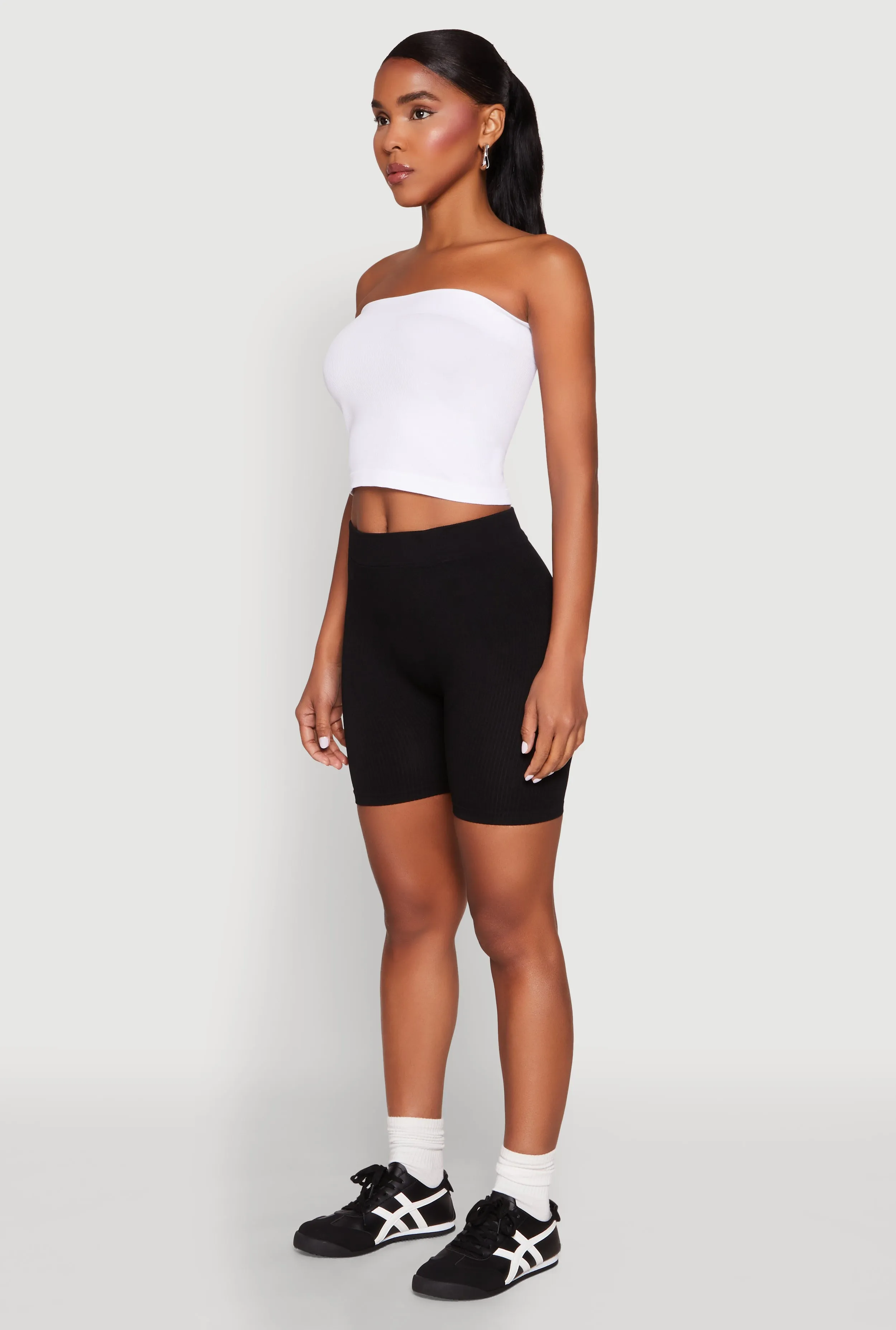 Compression Rib Seamless Biker Shorts sold by Rainbow product image thumbnail 3