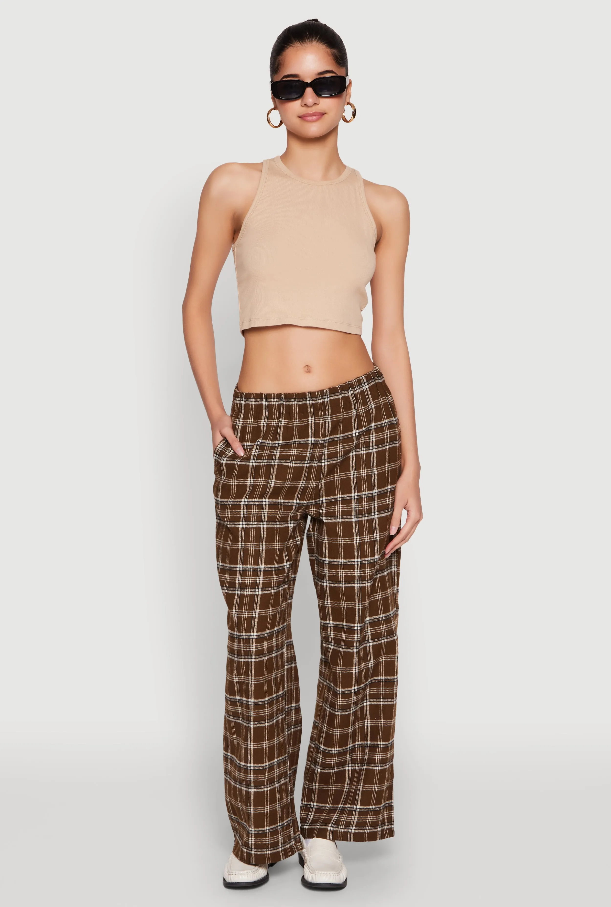 Basic Cropped Racerback Tank Top sold by Rainbow