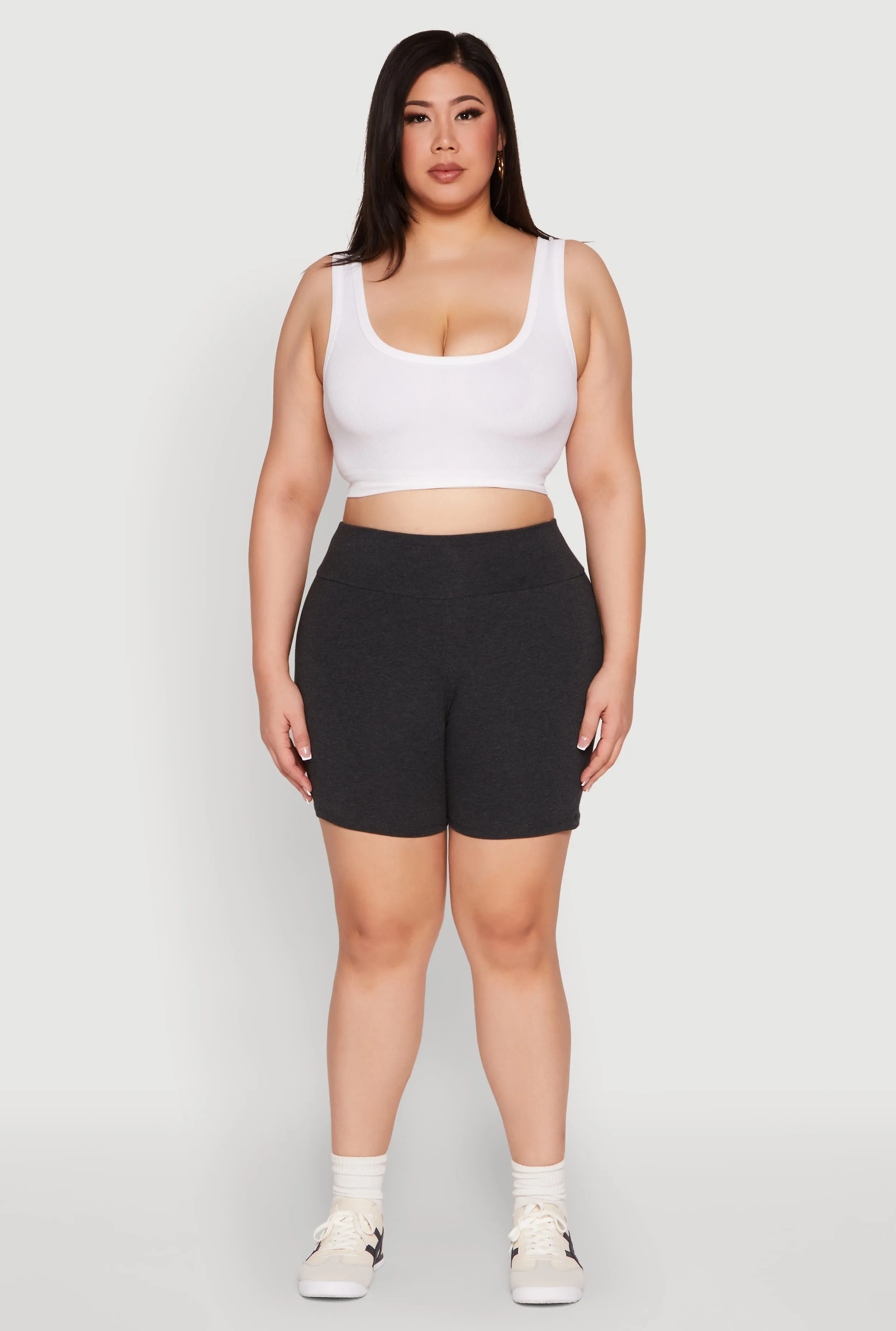 Plus Size Seamless High Waisted Biker Shorts sold by Rainbow product image thumbnail 2