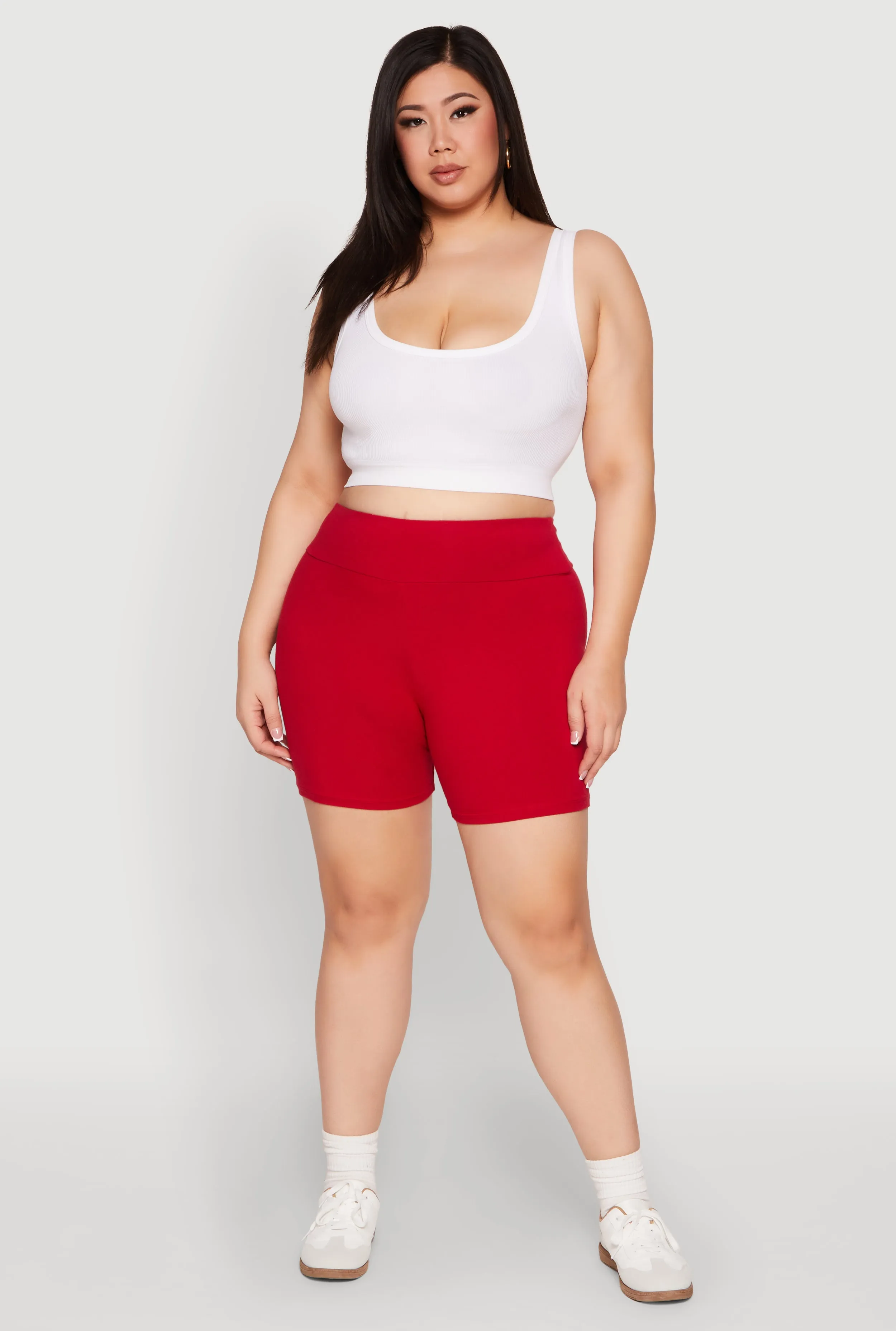 Plus Size Seamless High Waisted Biker Shorts sold by Rainbow product image thumbnail 2