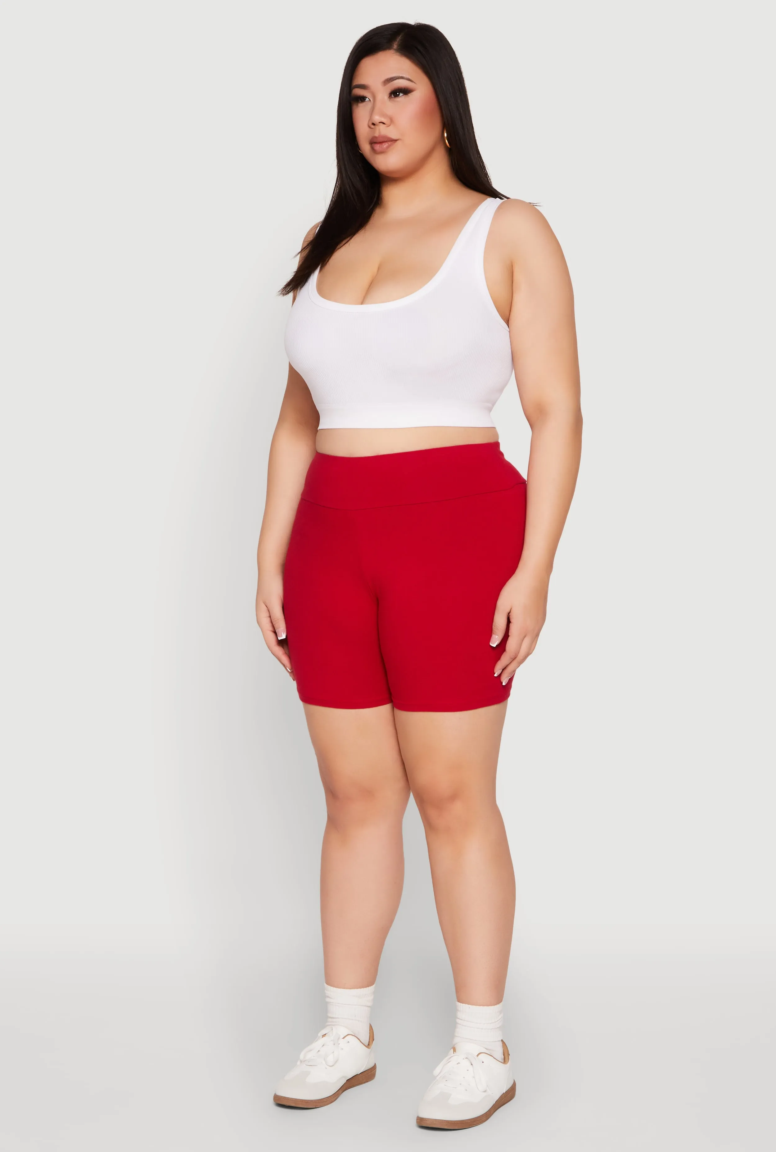 Plus Size Seamless High Waisted Biker Shorts sold by Rainbow product image thumbnail 3
