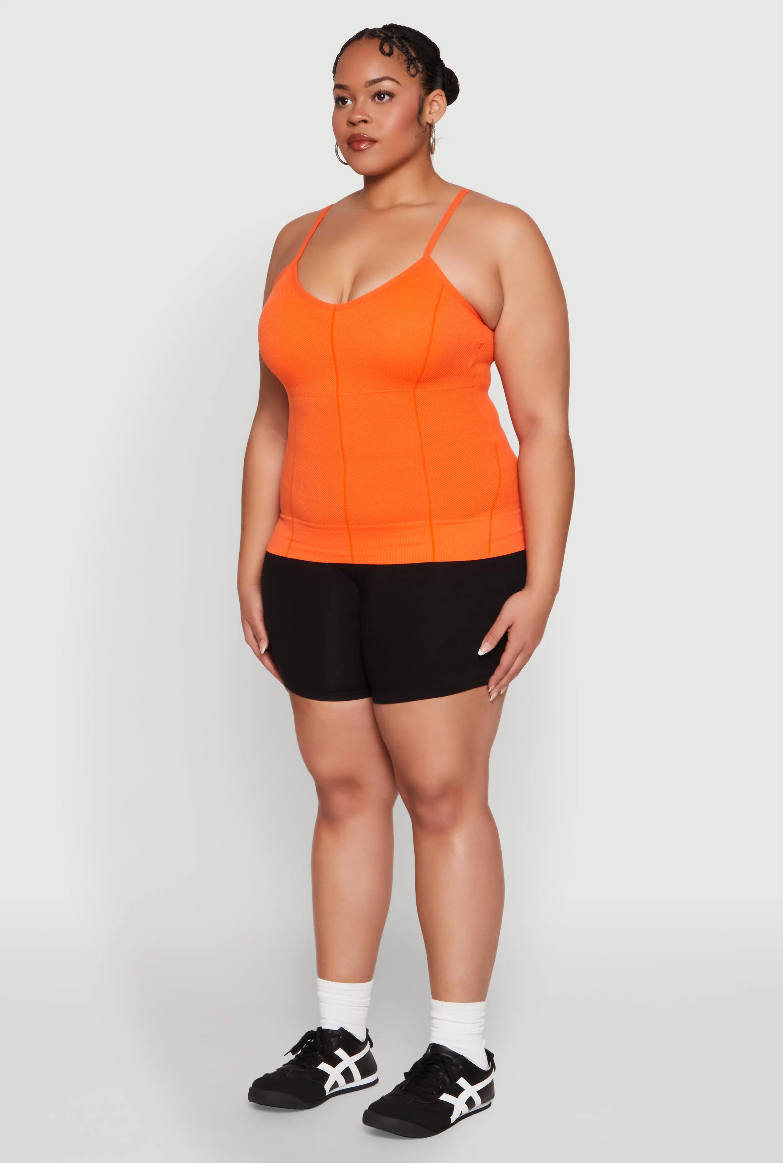 Plus Size Seamless Ribbed V Neck Cami sold by Rainbow product image thumbnail 5